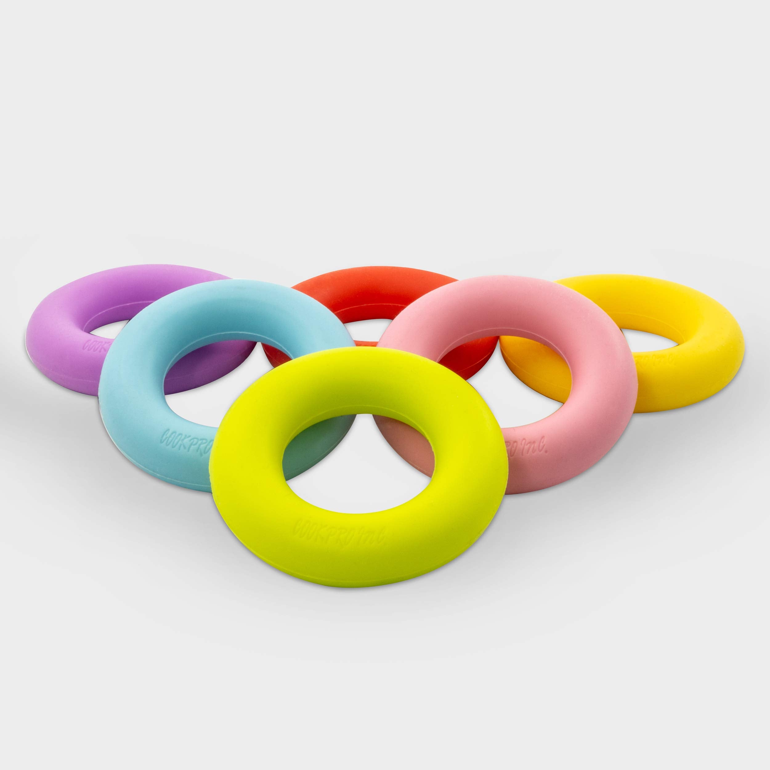 Cook Pro 6-Piece Round Silicone Trivets, Red/Blue/Green/Yellow/Purple/Pink