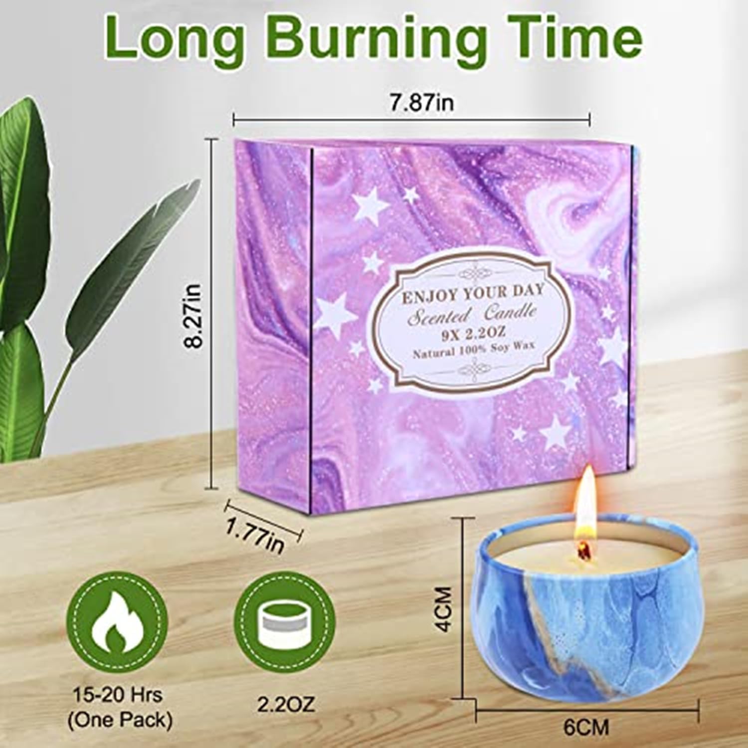 Furnizone Candles Gift Set for Women, Mothers Day Gifts for Mom from Daughter, Aromatherapy Soy Candles Pack, Mini Candle Set, B
