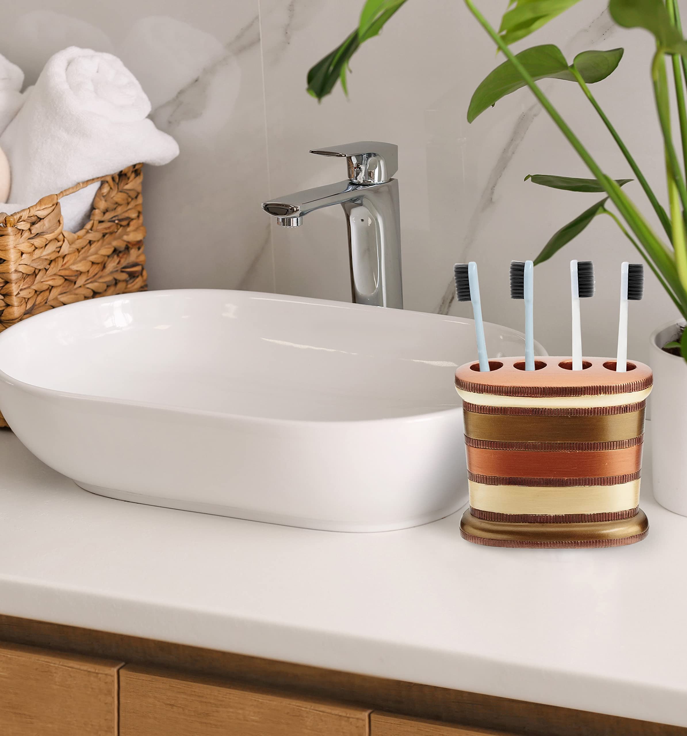 Popular Bath Contempo Collection, Tooth Brush Holder, Spice