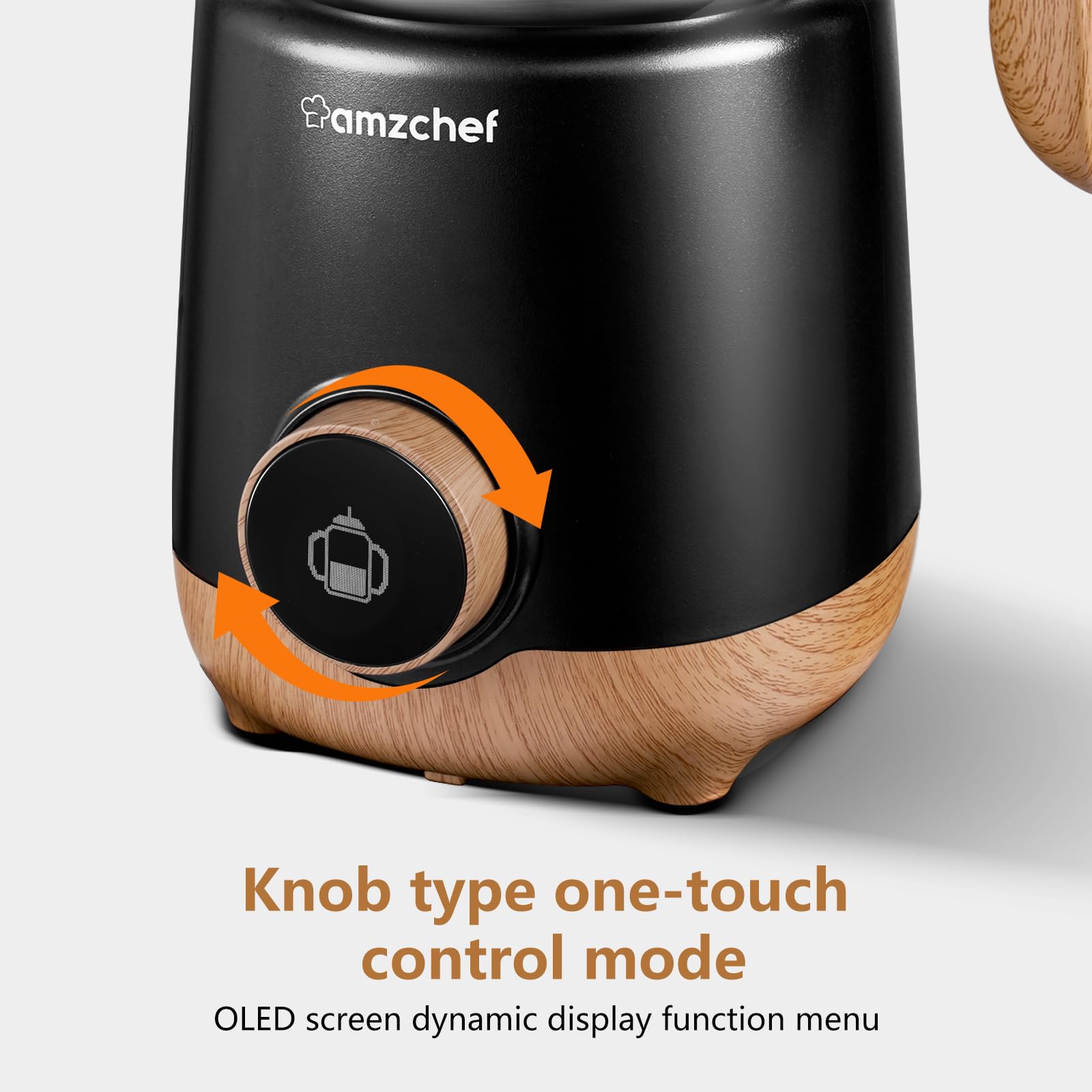 Amzchef 8-In-1 Milk Frother And Steamer 550 Watts, 21 Oz Split Stainless Steel Automatic Milk Steamer For Latte, Hot And Cold Mi