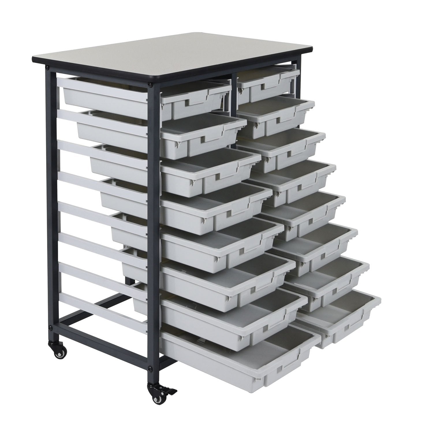 Luxor MBS-DR-16S Mobile Bin System - Double Row