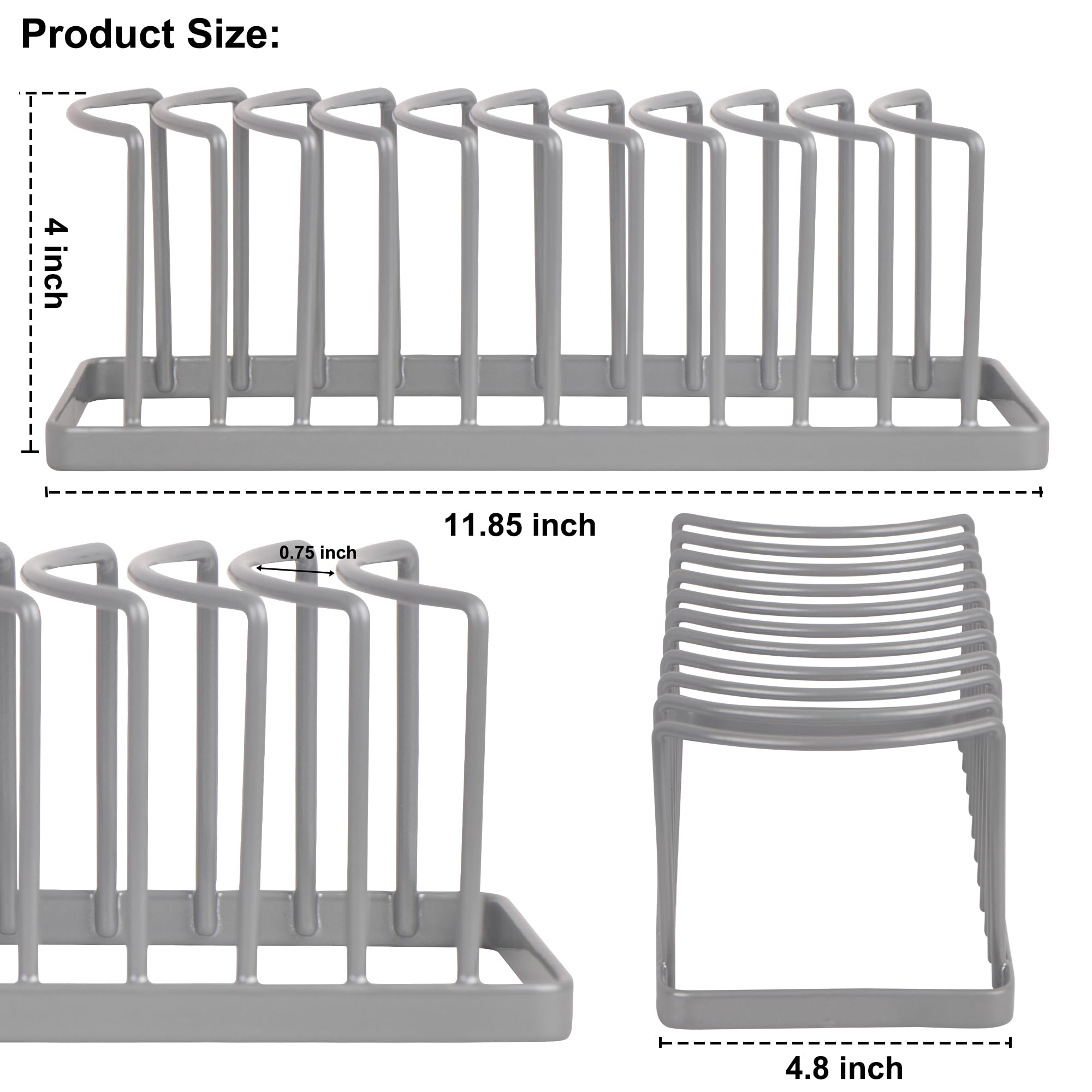 Yiseyruo Hat Organizer For Baseball Caps - 4 Pack Space Saving Hat Stand Hold 40 Caps - Premium Metal Hat Rack For Baseball Caps