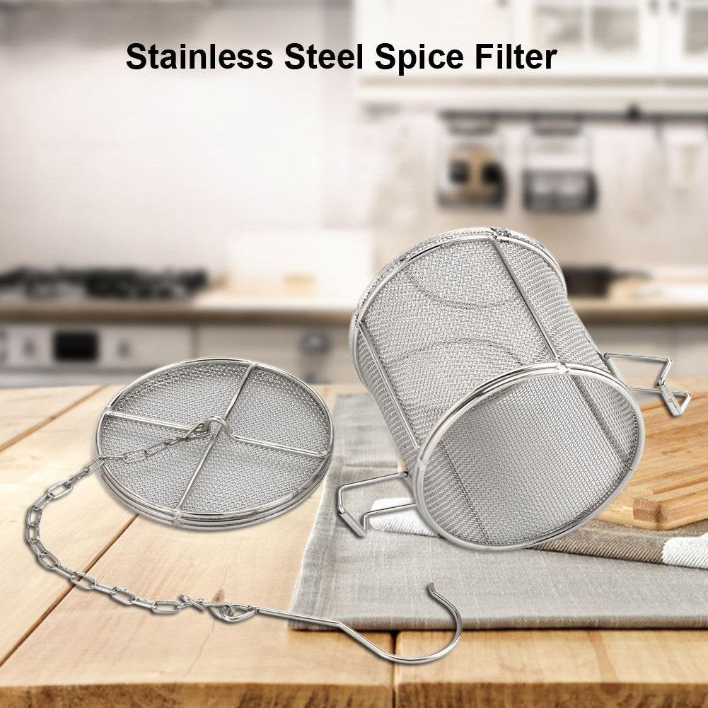 Tea Infuser, Stainless Steel Spice Seasoning Strainer Tea Strainer Soup Seasonings Separation Basket Spice Filter Kitchen Tools,