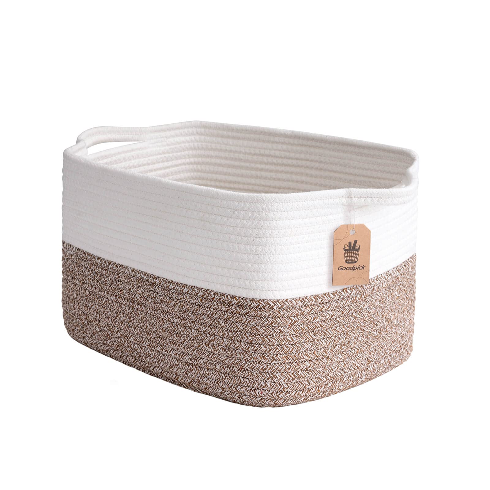 Goodpick Cube Storage Bins - Shelf Baskets for Toys Storage, Closet Storage Bins for Towel Book Clothes, Woven Basket for Shelve