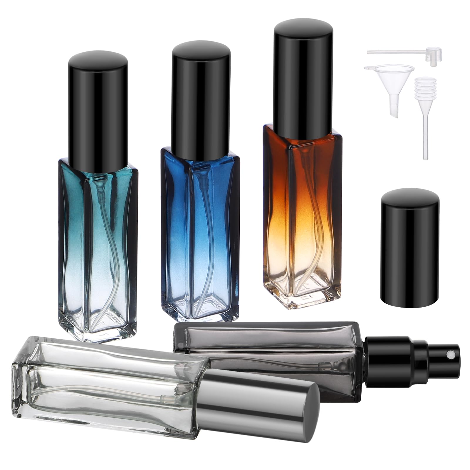 Segbeauty 5 Packs Travel Perfume Bottle Refillable, 10Ml Mini Portable Glass Spray Bottles Atomizer, Empty Cologne Sample Dispen