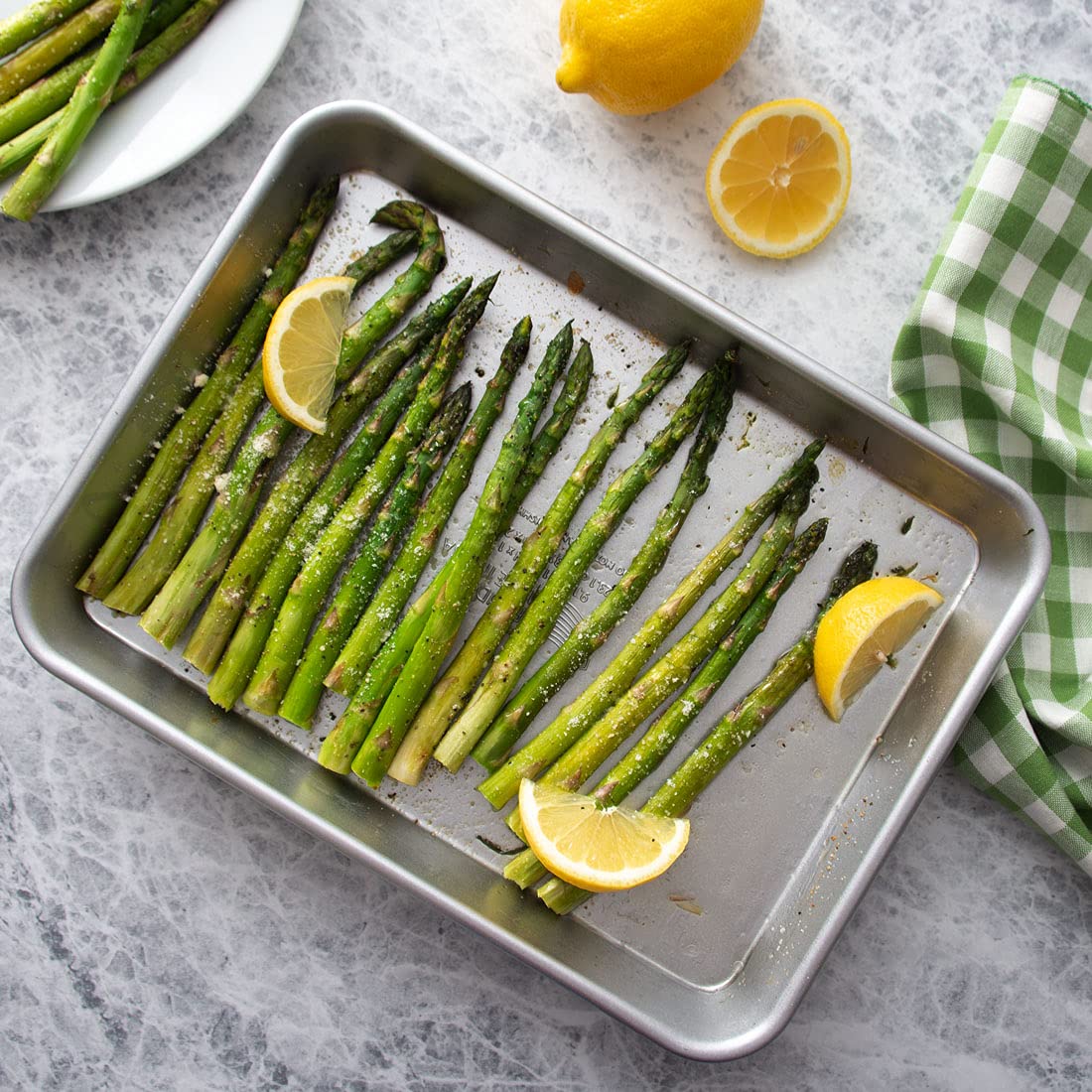 RADA Cutlery Quarter Sheet Pan, 2 Pack, Uncoated Aluminized Steel, Silver, 9.1x12.5x1ʺ, Model 6023PK2