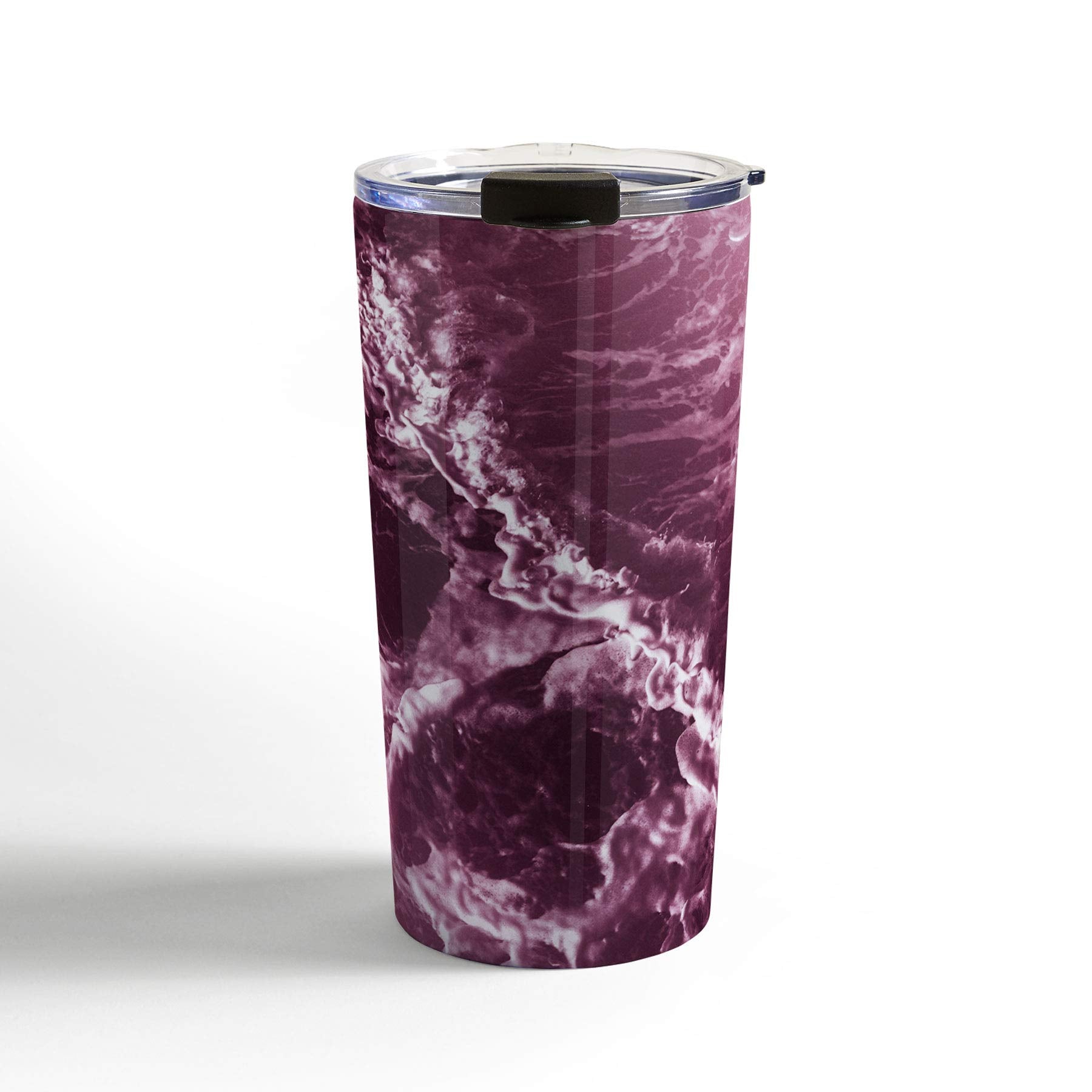 Society6 Nature Magik Palm Tree Summer Beach Pink Travel Mug, 20Oz