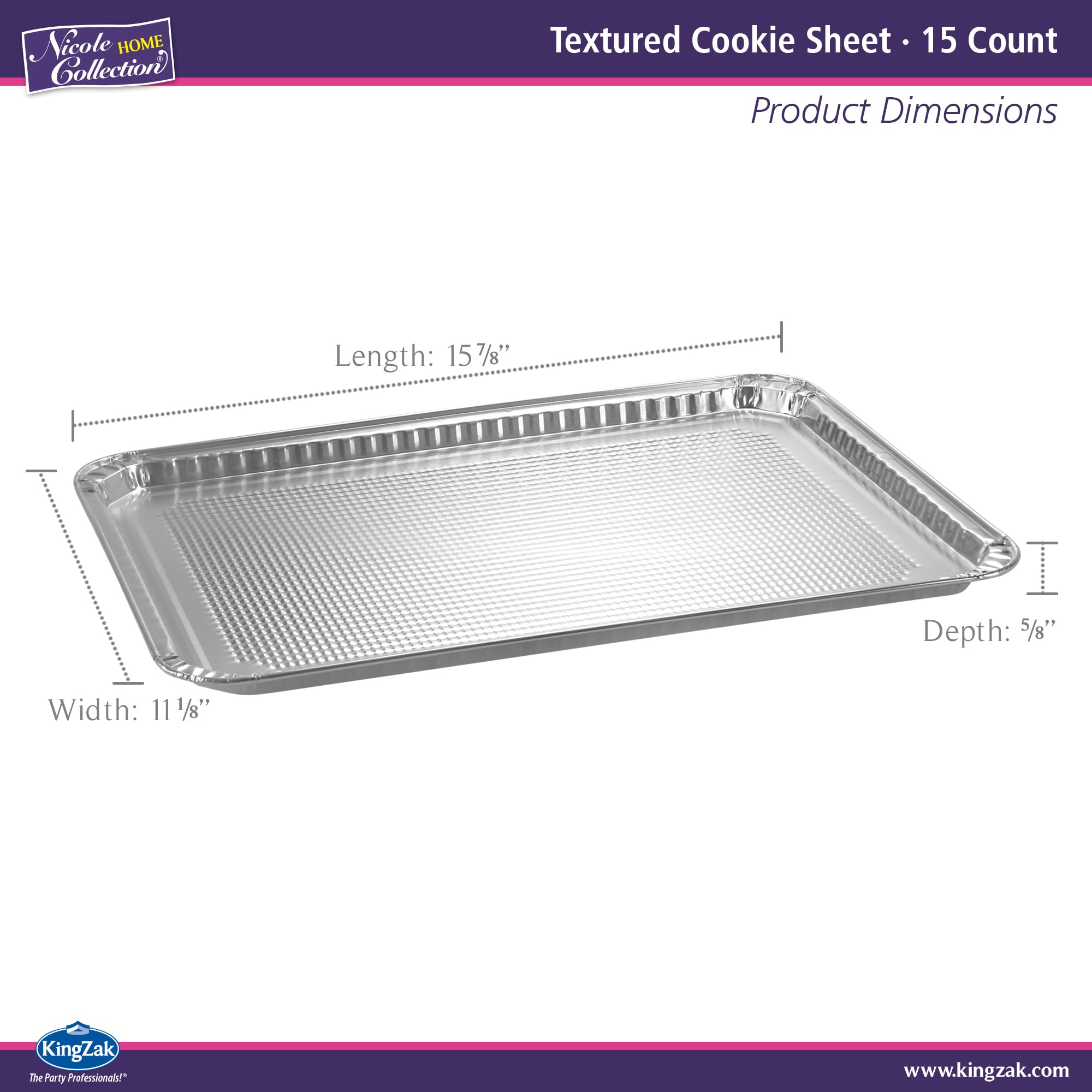 Aluminum Pans Quarter Size Cookie Sheet 100 Count Durable Nonstick Baking Sheets 12.87'' x 8.87''
