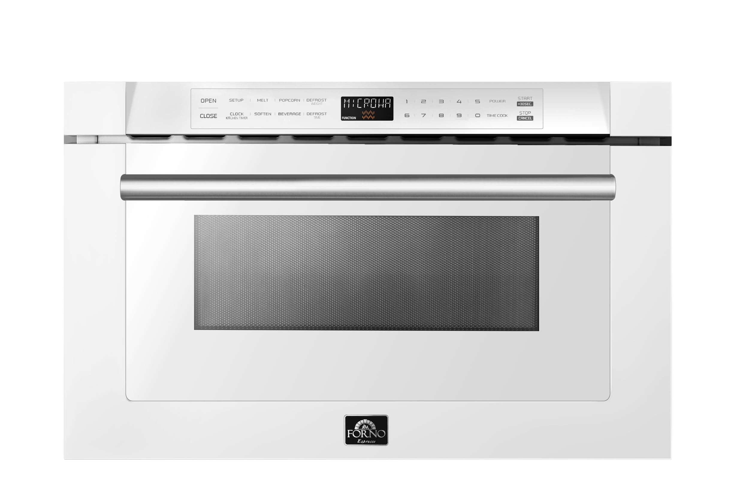 Forno Capoliveri Espresso 24-Inch Microwave Drawer, 1.2 cu.ft, 1500 Watts, Built-in, Touch Control LCD Display, Auto-Touch Open/