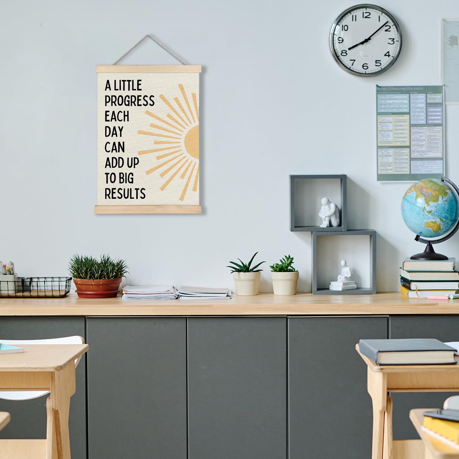 Supwhd Positive Affirmations Wall Decor, Inspirational Add Up To Big Results Office Wall Art, Motivational Quotes Wall Art For O