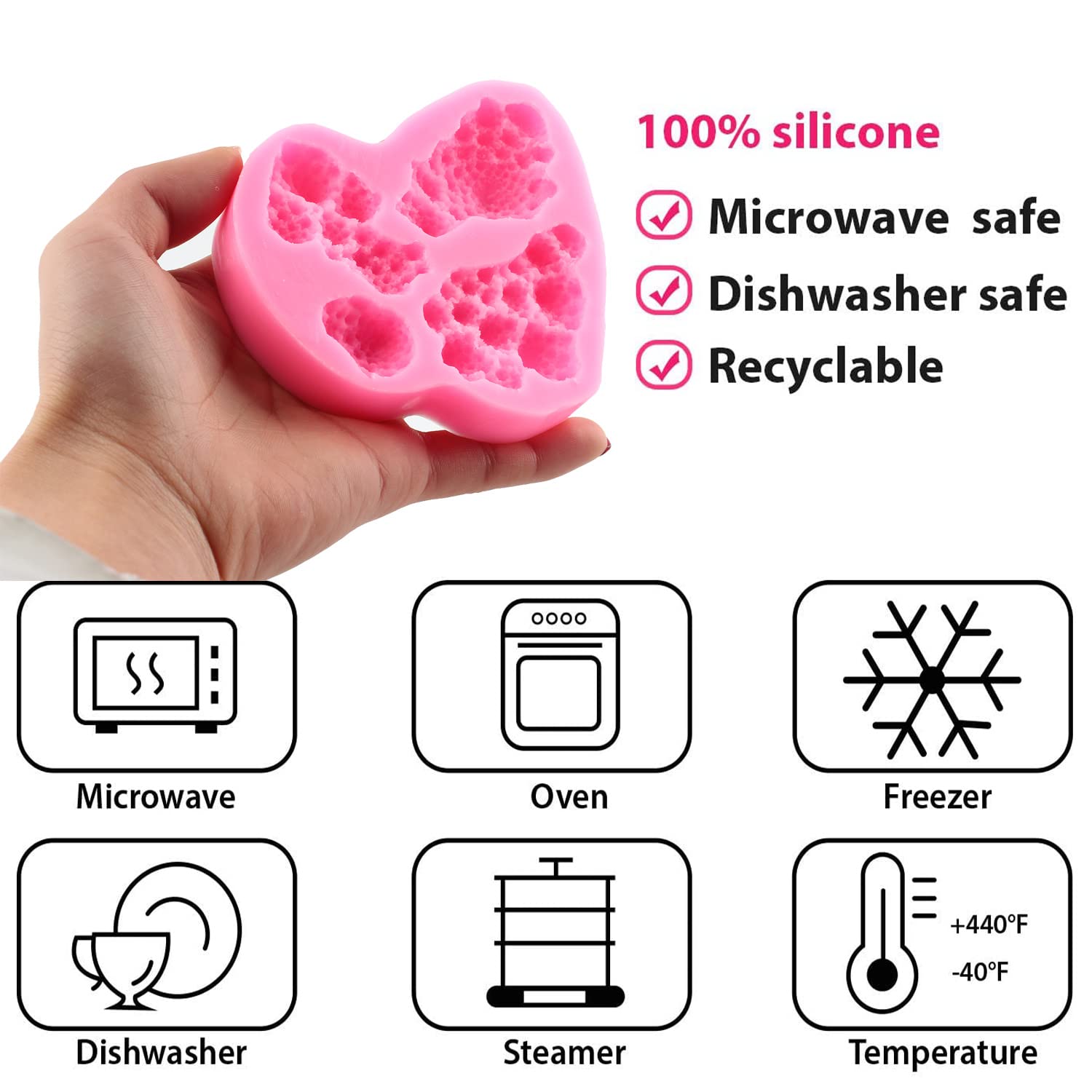 Mujiang Sea Coral Chocolate Fondant Silicone Molds For Cake Decorating Baking Candy Clay Set Of 3