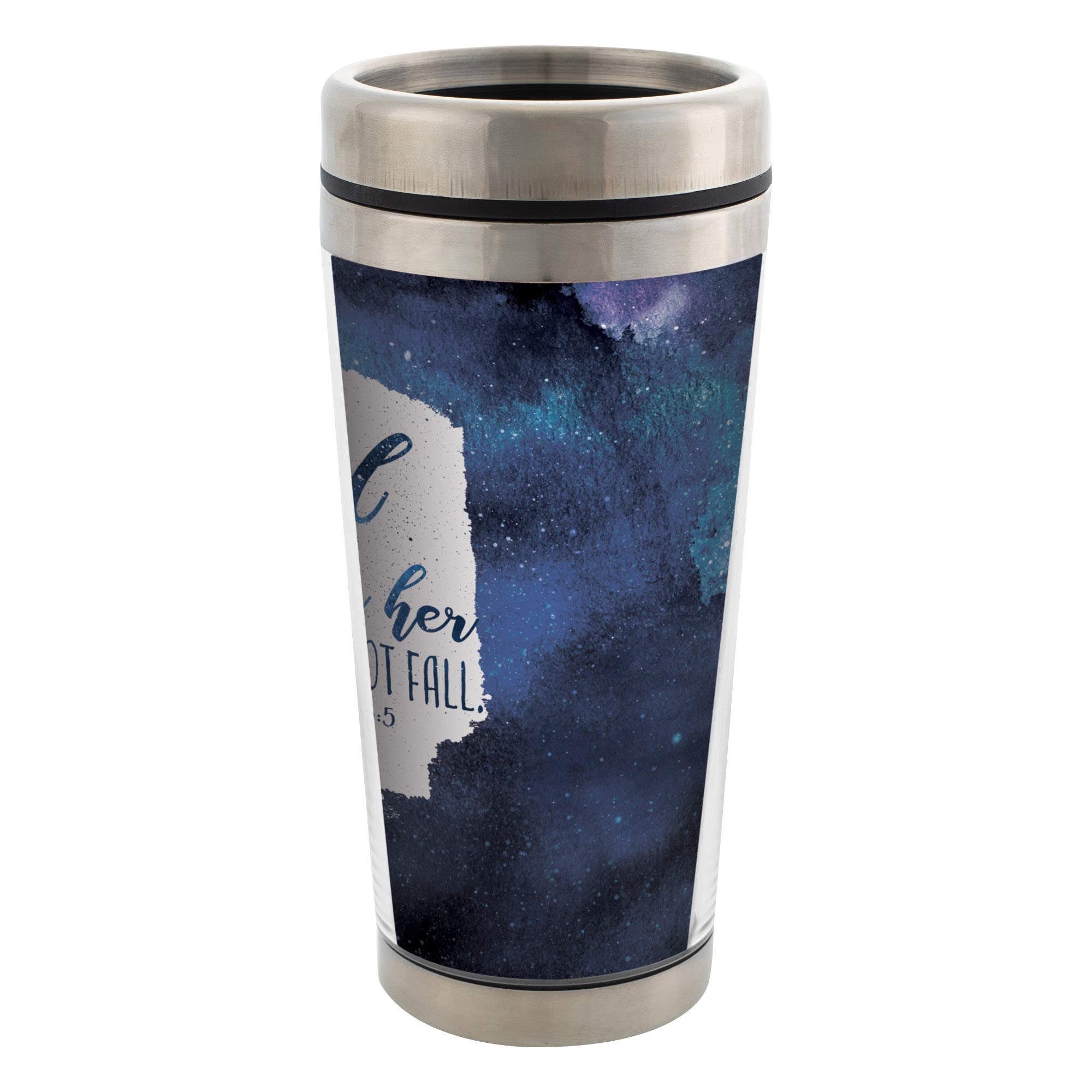 God Is Within Her She Will Not Fall Stainless Steel 16 Oz Travel Mug With Lid