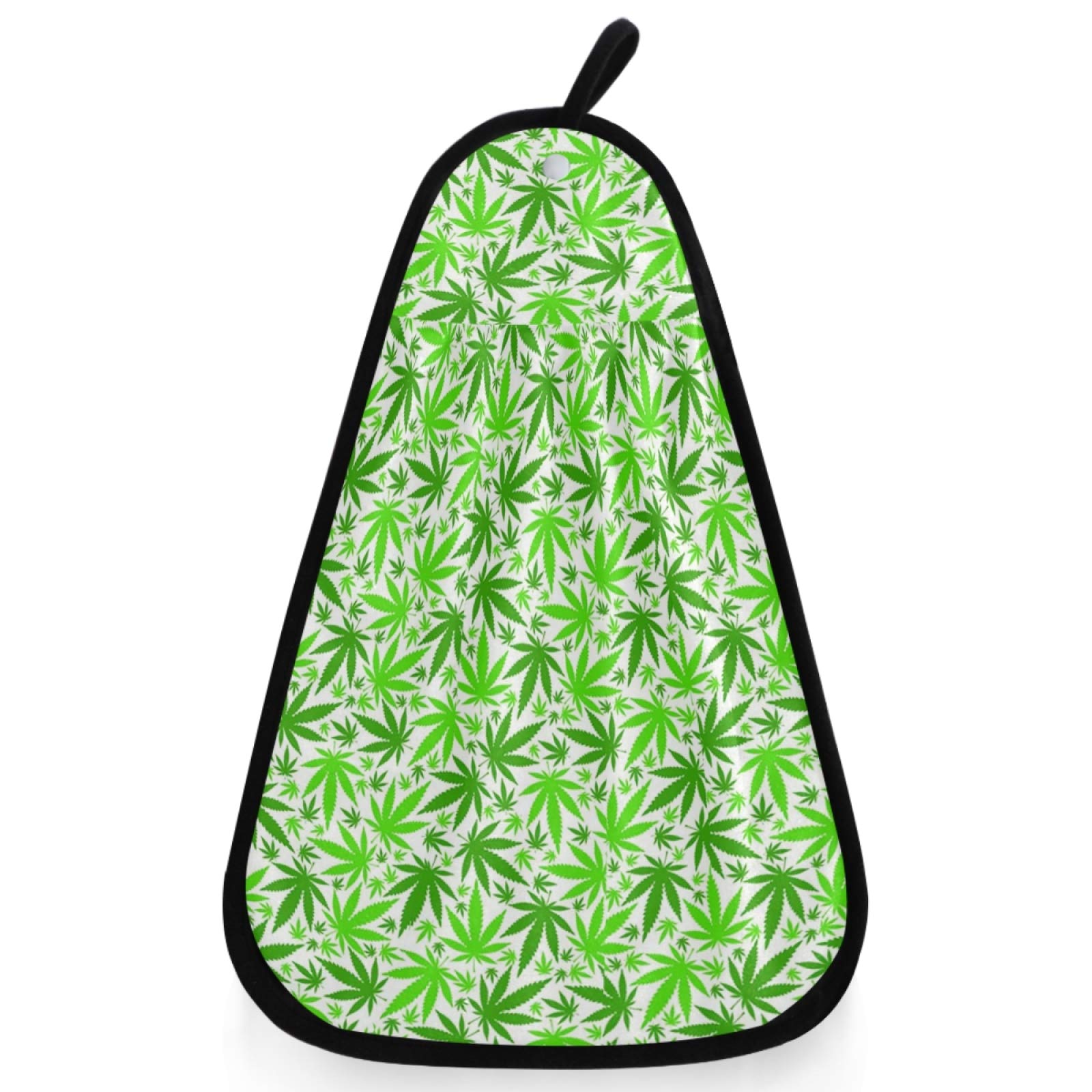 Visesunny Tropical Leaf Green Hand Towel For Kitchen Bathroom Decor Soft Absorbent Cotton Dish Towel With Hanging Loop Botton Cl