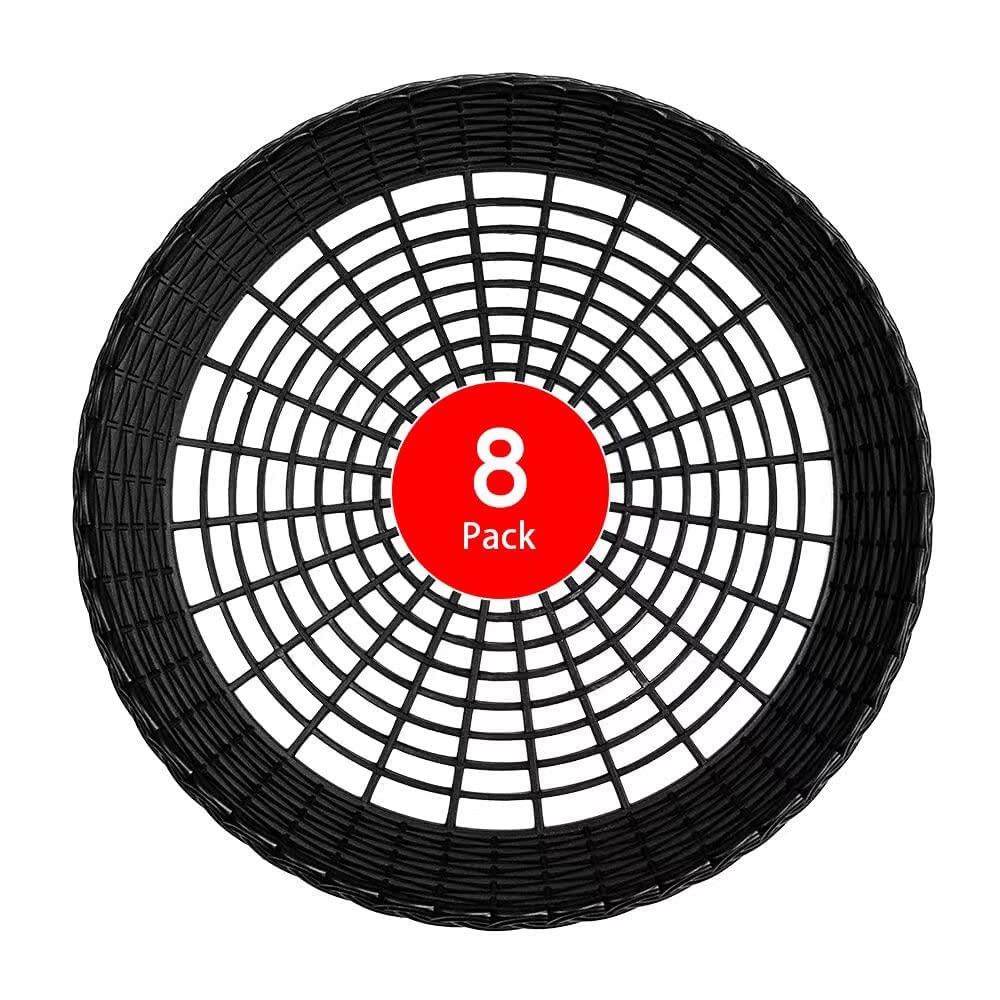 Ebigic Paper Plate Holders, 8/12/24 Packs 9/10 Inch Paper Plate Holders Reusable Black Plastic Heavy Duty Supports For Picnic Pa