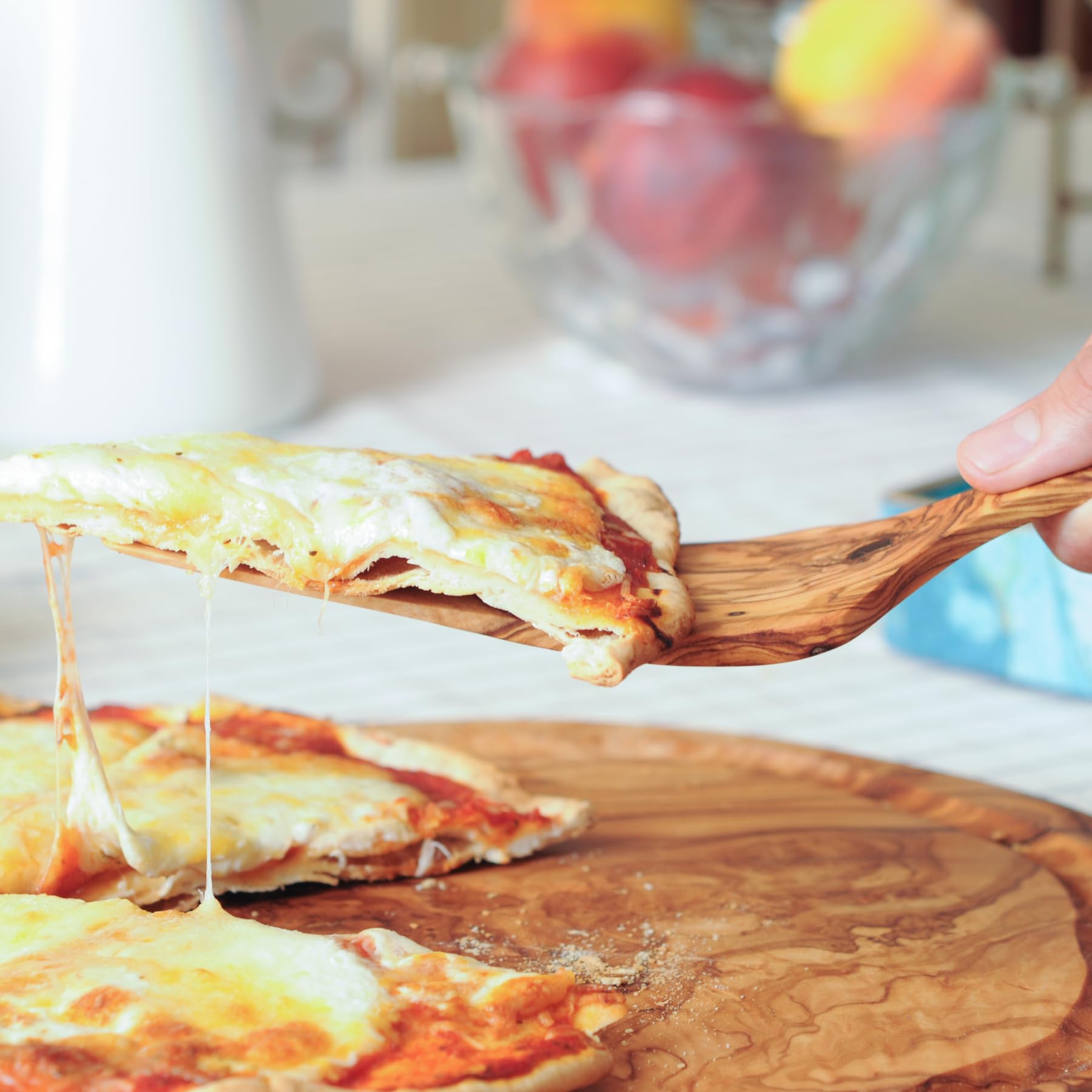 Beldinest Spatula Olive Wood Pizza Server, Pie Server Wooden Spatula Turner For Catering, Food Service, Picnics, Weddings, Buffe