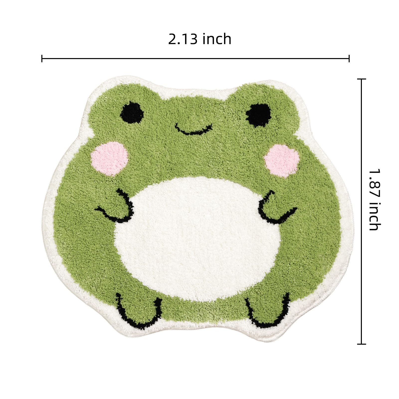 Panstar Cute Bath Mat Non Slip Frog Bath Rug For Bathroom, Luxury Absorbent Bathroom Mats, Fun Animal Shaped Shaggy Shower Rugs