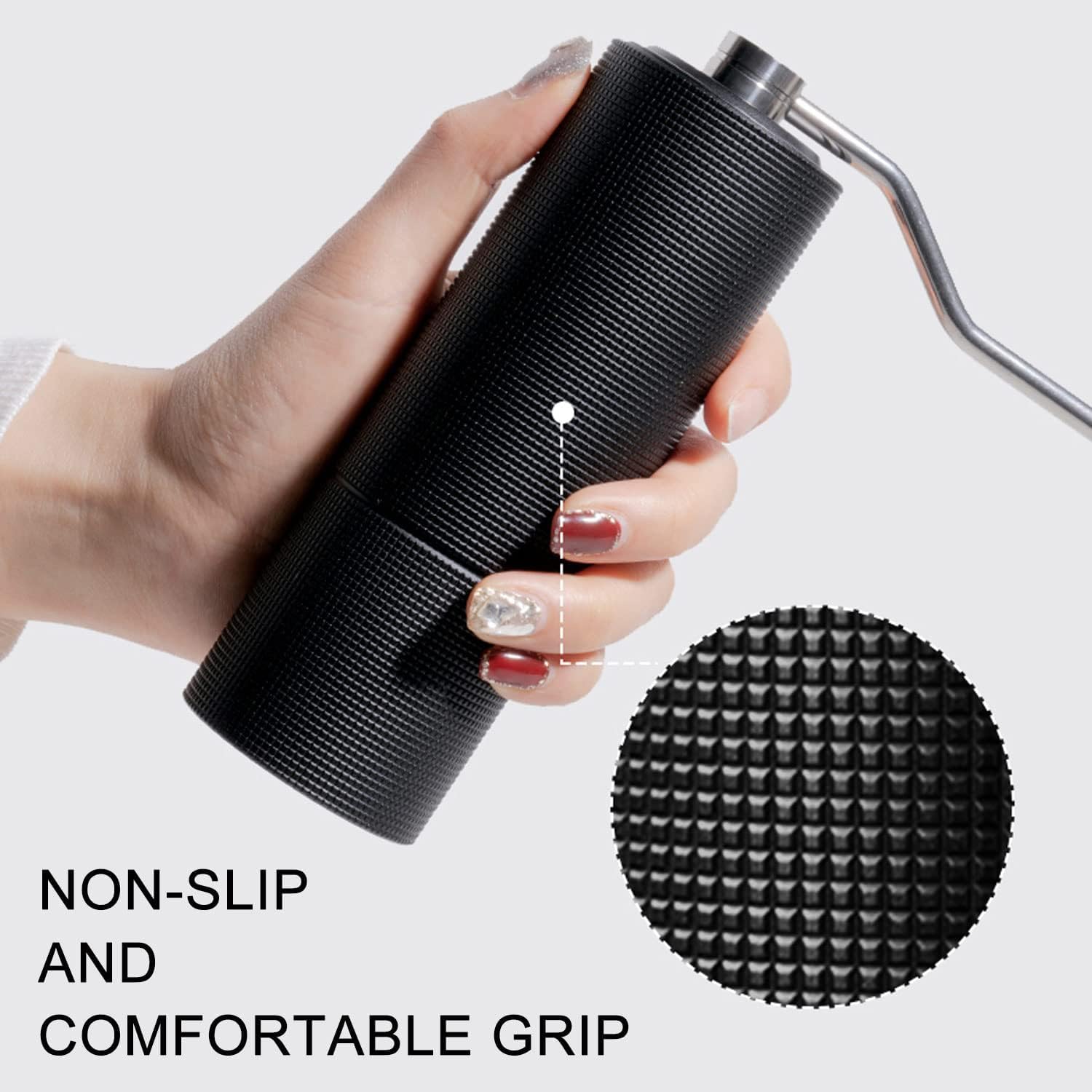 Timemore Chestnut C3 Manual Coffee Grinder Capacity 25G With Cnc Stainless Steel Conical Burr, Internal Adjustable Setting, Doub