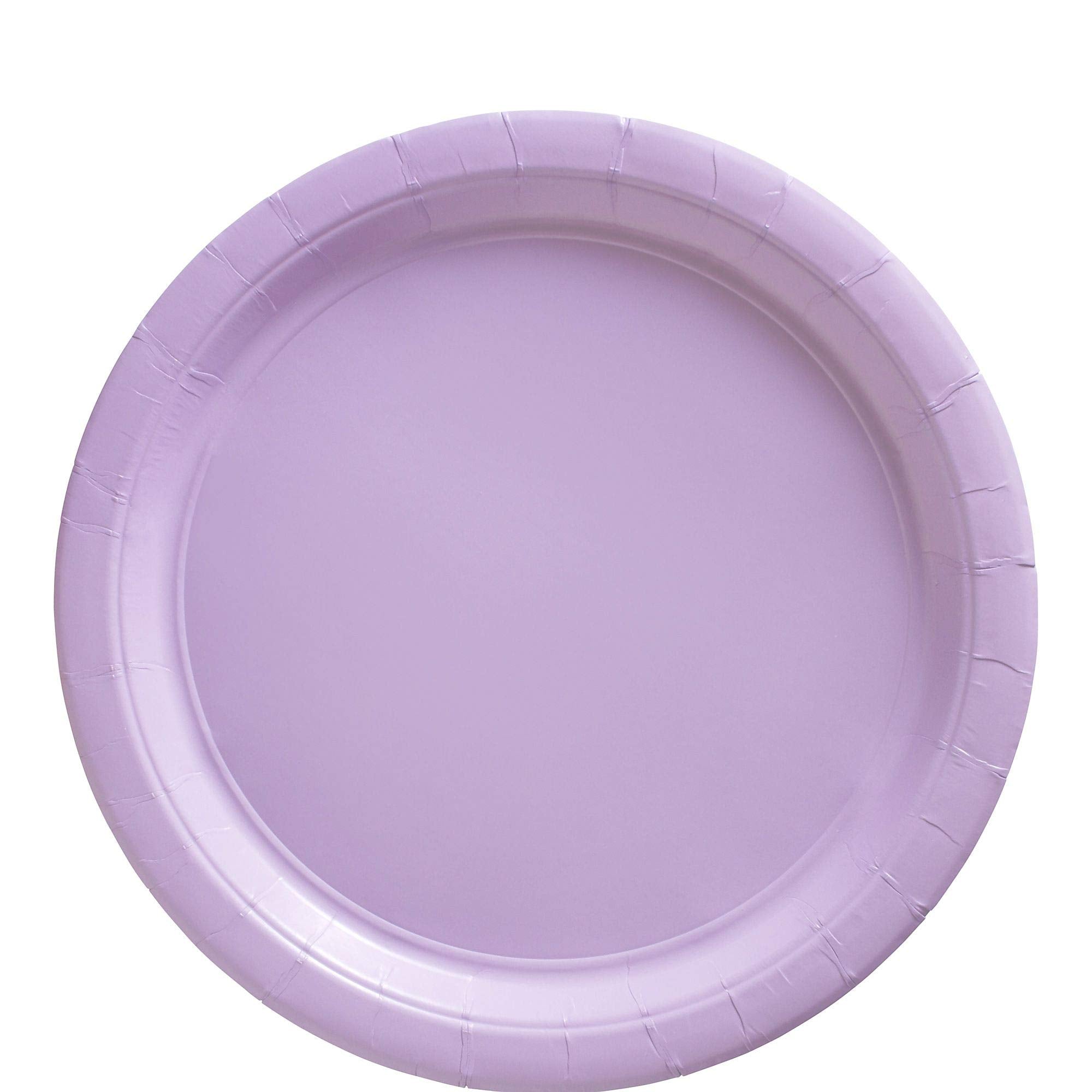 Lavender Round Paper Plates - 8.5 (50 Pc) - Sturdy & Eco-Friendly Party Essentials - Perfect For Celebrations & Events