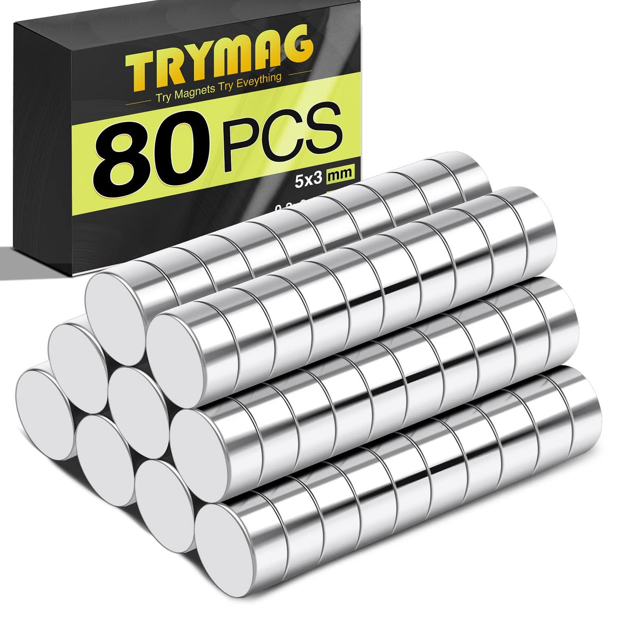 80 Pcs Small Magnets, 5X3Mm Small Round Fridge Magnets, Multi-Use Tiny Mini Miniature Magnets Neodymium Disc Magnets For Fridge,