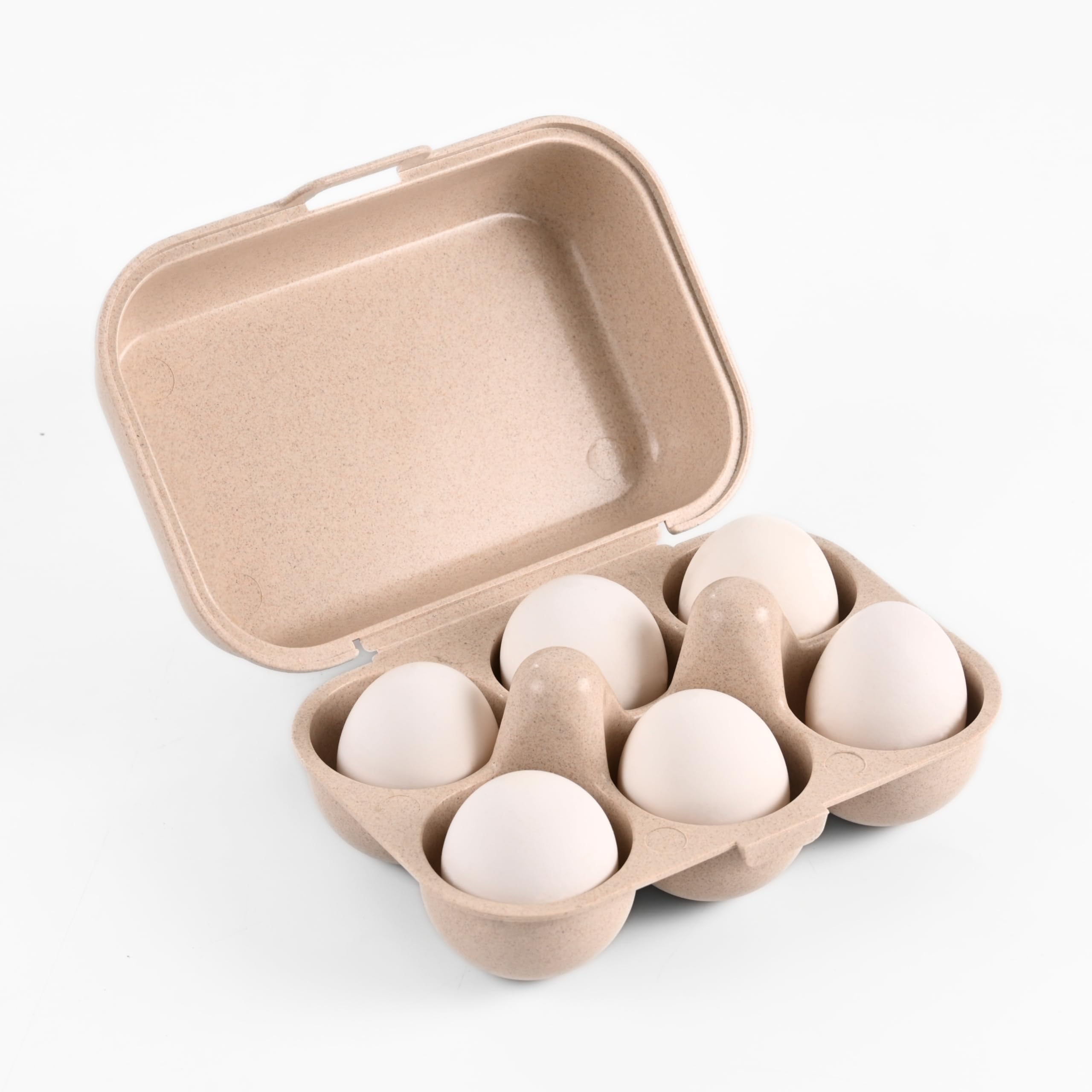 Eha Earth Friendly 6 Grid Kitchen Storage Box For Eggs With Lid| Egg Tray For Fridge | Fridege Organizer For Egg |Made With Rice