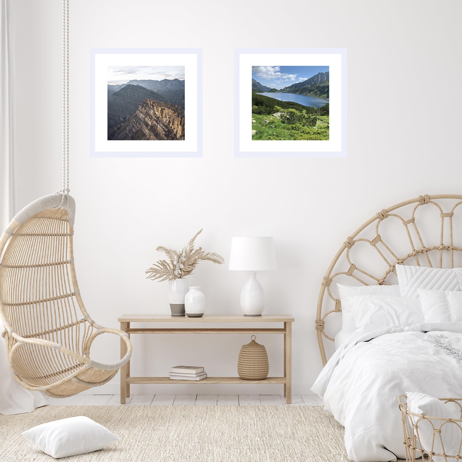 JCJMY 18x18 Picture Frame White with 14x14 Mat, Display Photo 14x14 with Mat or 18 x 18 Without Mat, Wall Hanging Large 18x18 Po