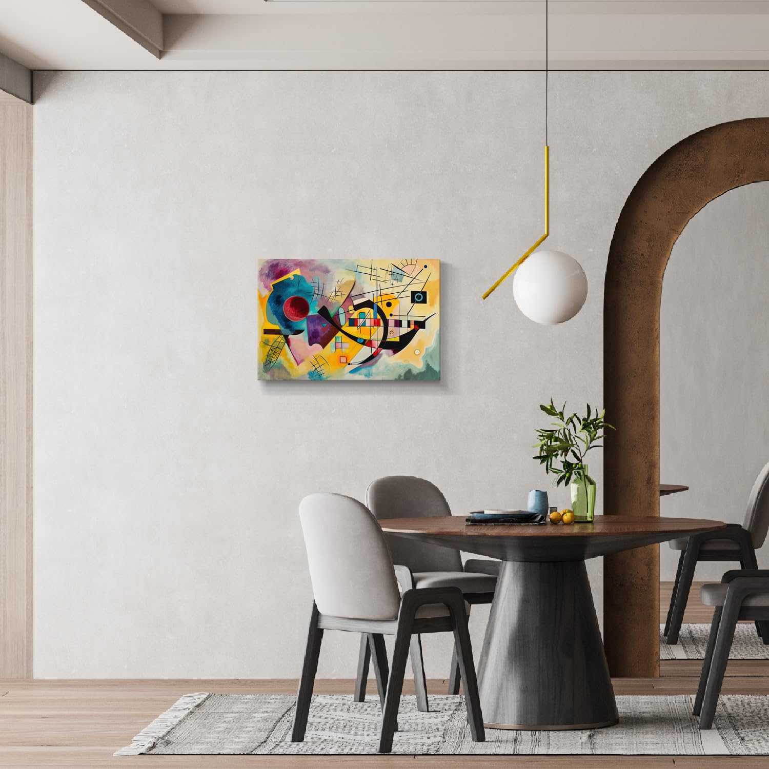 Gaosoul Modern Abstract Expressionism Canvas Print Hand Painted Look Large Vibrant Wall Art Decor Gallery Wrapped Unique Home Ac
