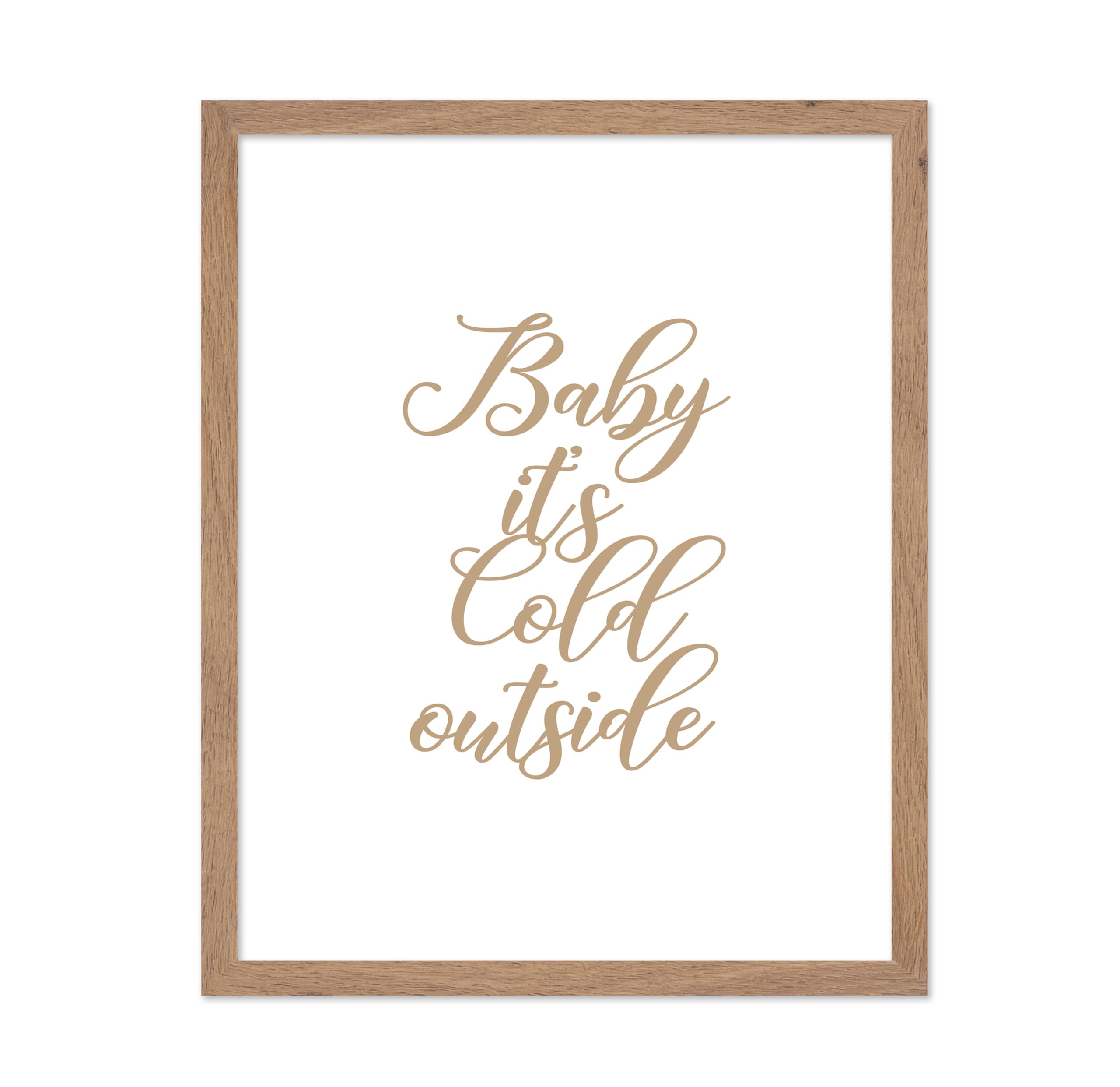 Poster Master Typography Poster - Retro Quote Print - Baby its Cold Outside, Christmas, Winter, Holiday - Gift for Family, Frie