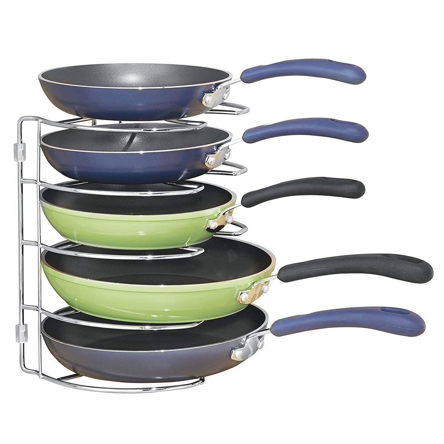 InterDesign Classico Kitchen Cabinet Storage Organizer for Skillets, Pans  Vertical, Chrome