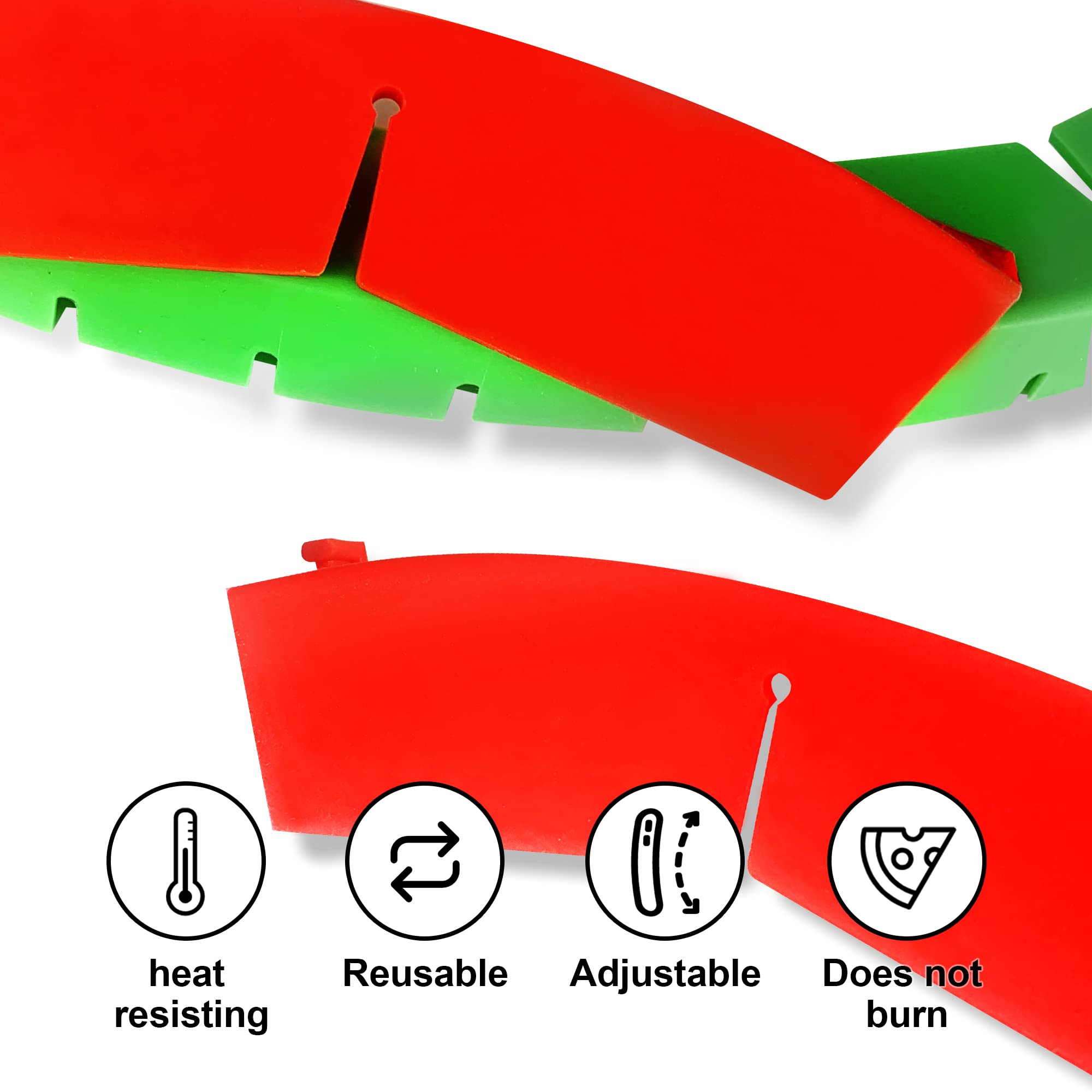 Quwolace 2 Pack Adjustable Silicone Crust Shield, Bpa-Free Pie Crust Protector Cover Kitchen Tool For Baking Pizza, Fit 8-10.7 I