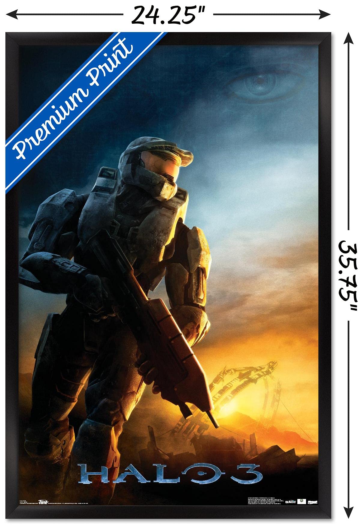 Trends International Halo 3 - Awakening Wall Poster, 22.375'' X 34'', Black Framed Version