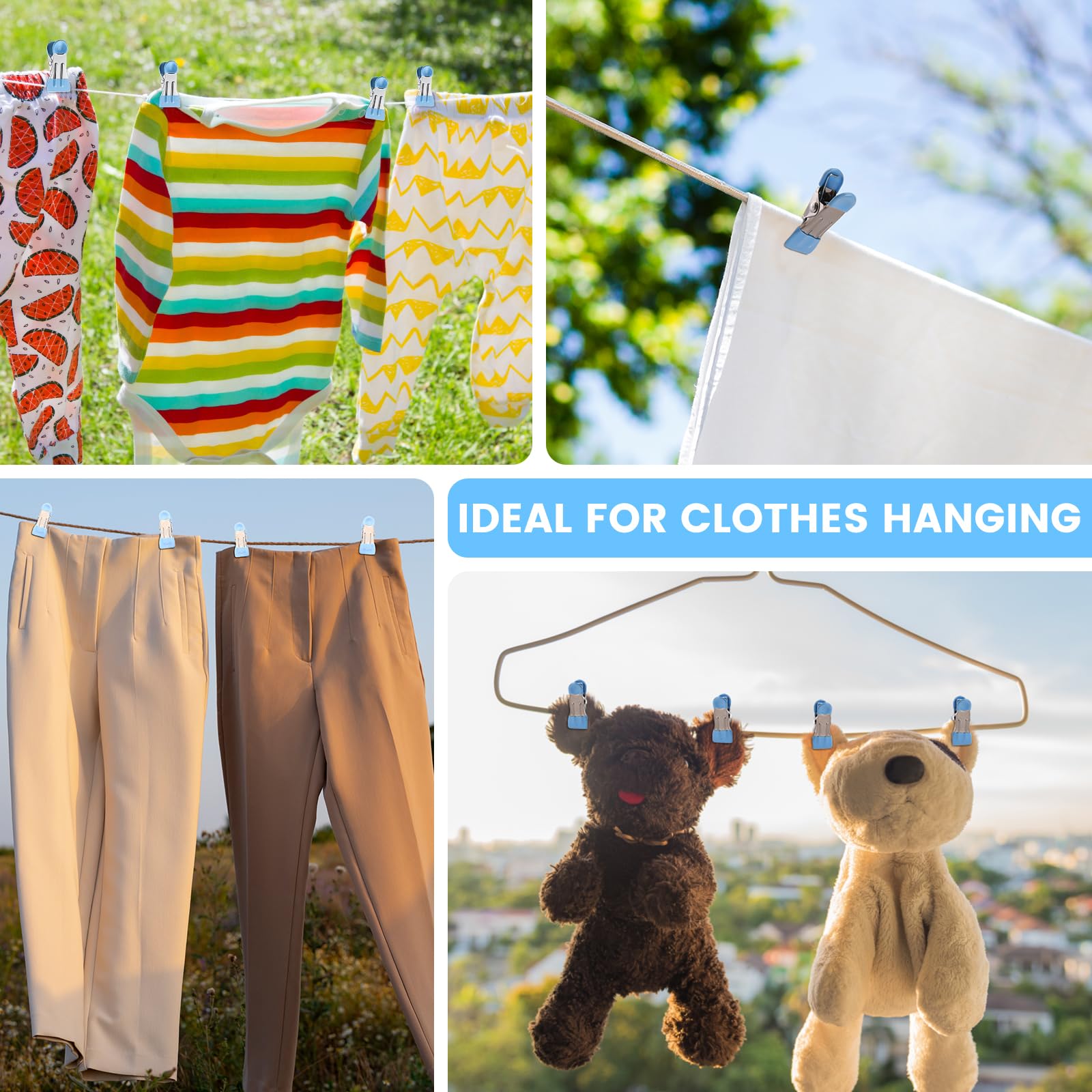 Chip Clips,Clothes Pins,Chip Clips Bag Clips Food Clips 20 Pcs,Towel Clips,Bag Clips For Food,Clothespins 2.17 Inch,Chip Clip,Ch