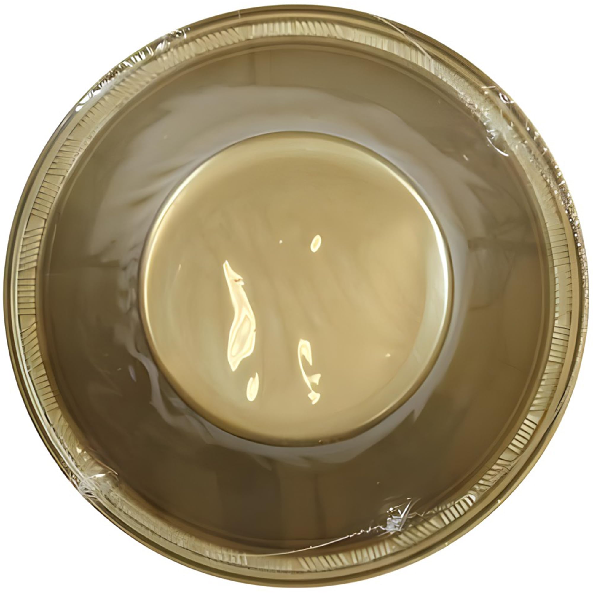 Gold Solid Color Premium Heavy Weight Plastic Soup Bowl (15 Oz.) 50 Count - Elegant & Durable, Perfect For Parties & Events
