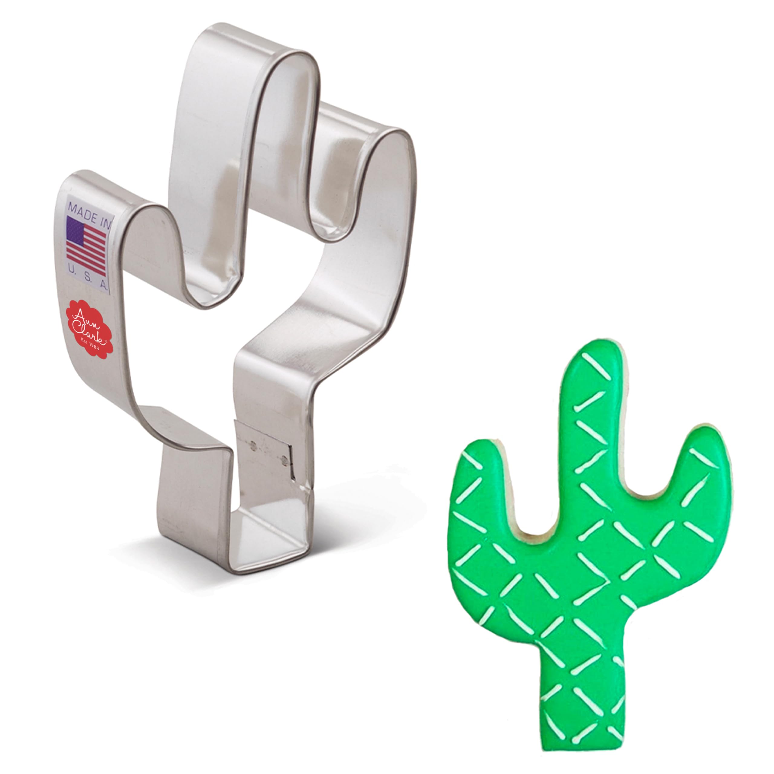 Cactus Cookie Cutter 4'' Made In Usa By Ann Clark