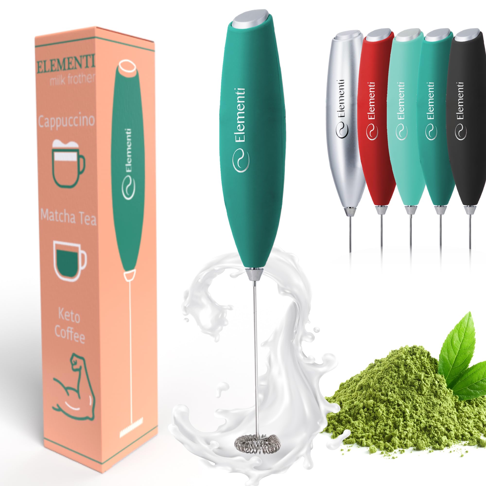 Elementi Matcha Whisk For Your Matcha Kit - Matcha Mixer & Matcha Whisk Set - Matcha Tea Set And Milk Frother - Matcha Whisk Ele