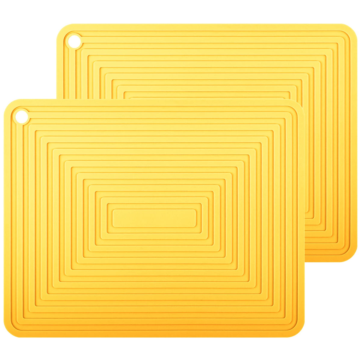 Smithcraft Silicone Trivets For Hot Dishes, Pots & Pans, Yellow Hot Pads For Kitchen Counter, Multi-Purpose Heat Resistant Mat,