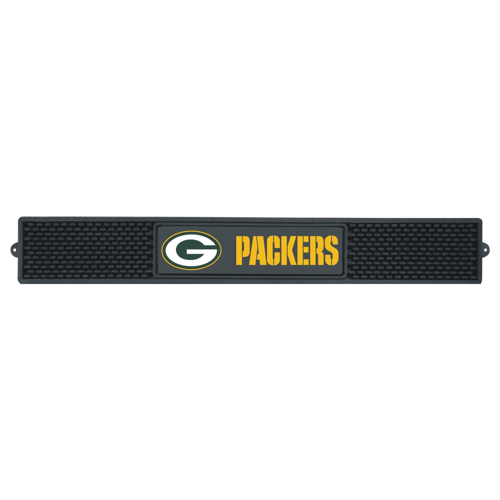 Fanmats 13986 Green Bay Packers Drink Bar Mat - 3.25In. X 24In. - Durable Dish Drying Mat, Easy Clean, Counter Mat