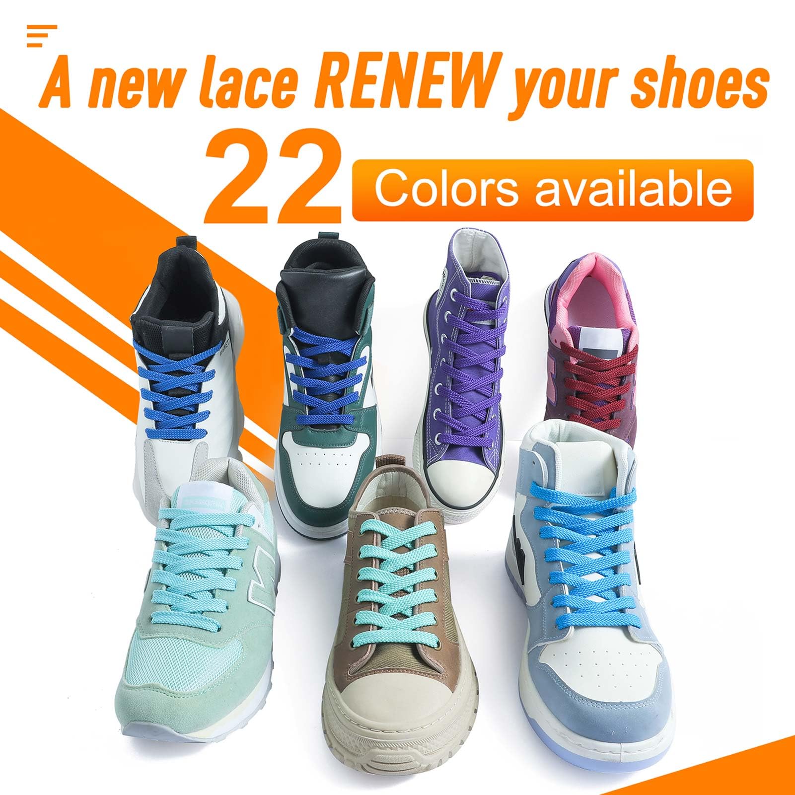 Vsudo Upgrade 54 Double Layer Weave Flat Shoelaces, 516 Wide Flat Shoe Laces For Adults  Kids Sneakers Or Athletic Shoes 1Pair-B