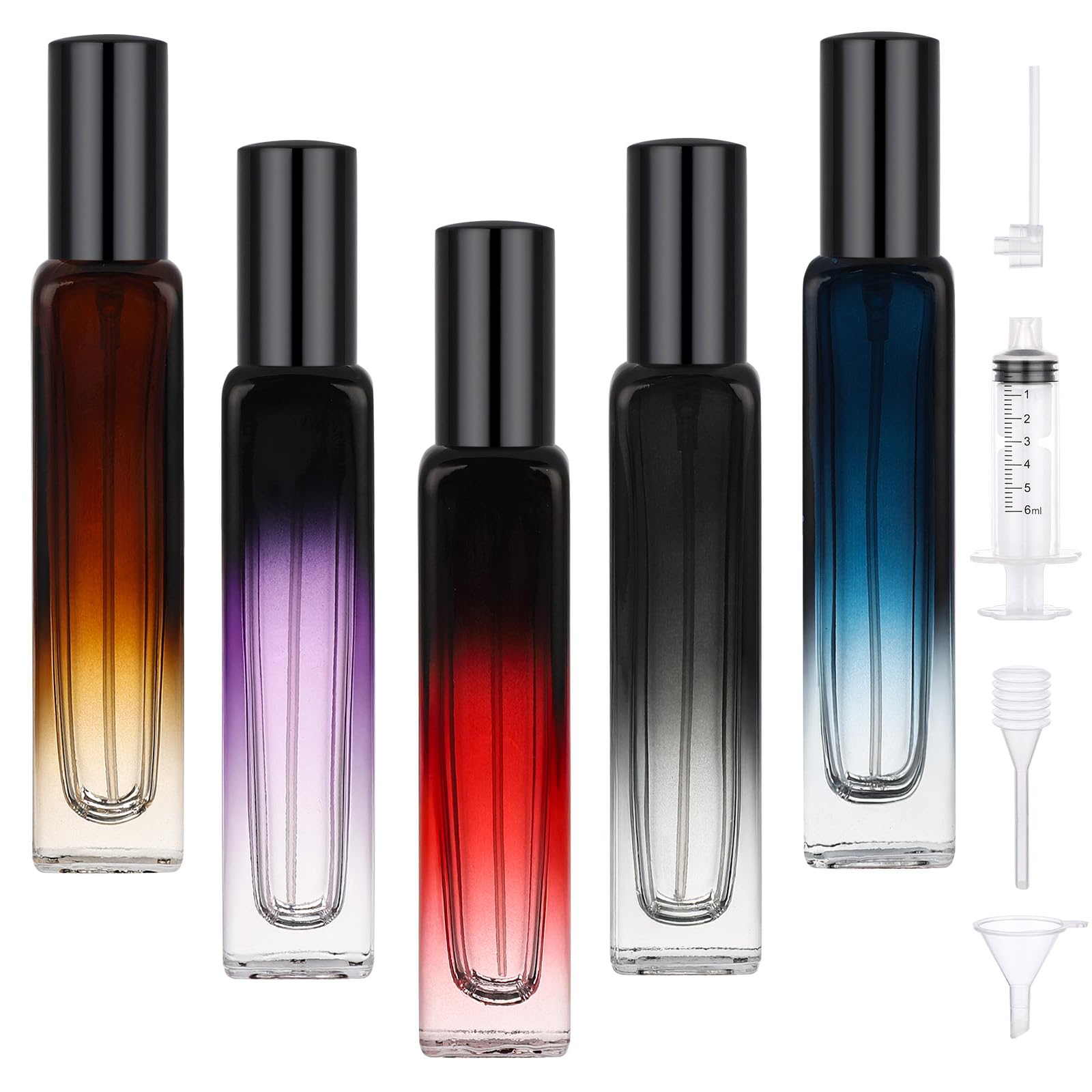 Segbeauty Pack Of 5 Perfume Atomizer Bottle Refillable, 15Ml Glass Atomizer Spray Bottles, 0.5Oz Small Perfume Sprayer, Travel S