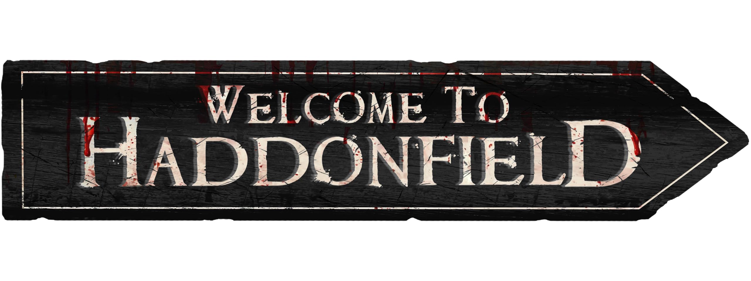 Flinelife Welcome To Haddonfield Sign,16x6,Horror Movie Signs,Haunted House Decor - Perfect For Horror Movie Fans