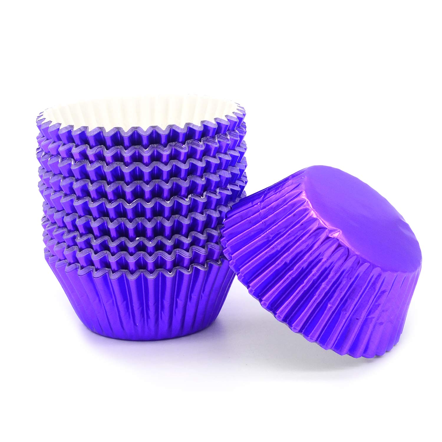 Mombake Standard Purple Foil Cupcake Liners Muffin Baking Cups For Party And More, 200-Count