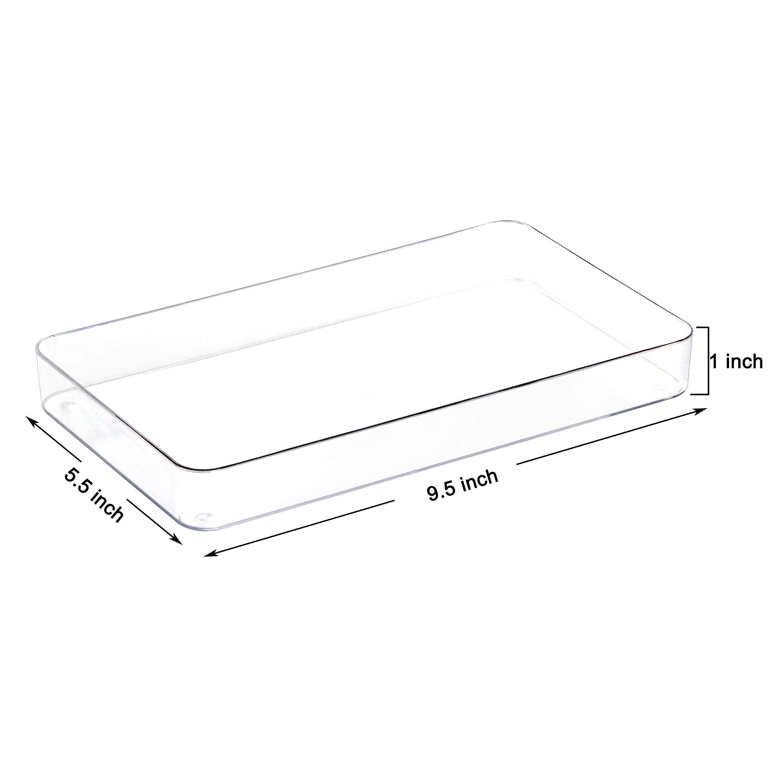 Youngever 3 Pack Plastic Hand Towel Storage Trays, Hand Towel Holders, Sturdy Vanity Holder For Paper Napkins, Hand Towel, Jewel