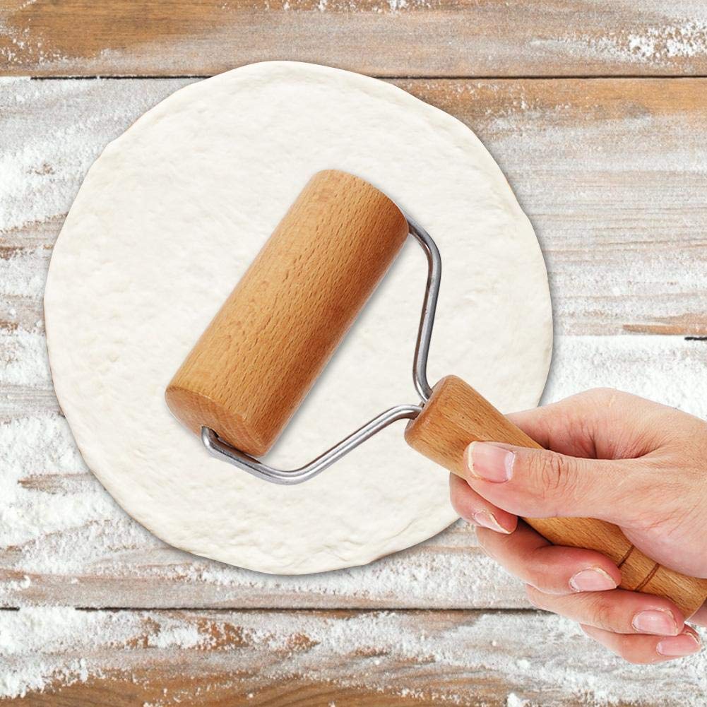 T Shape Pastry Roller, Fondant Bakery For Kitchen Pin Pastry Tool Dough Roller Wooden Multifunction Cookie Pizza Rolling Pin Pas