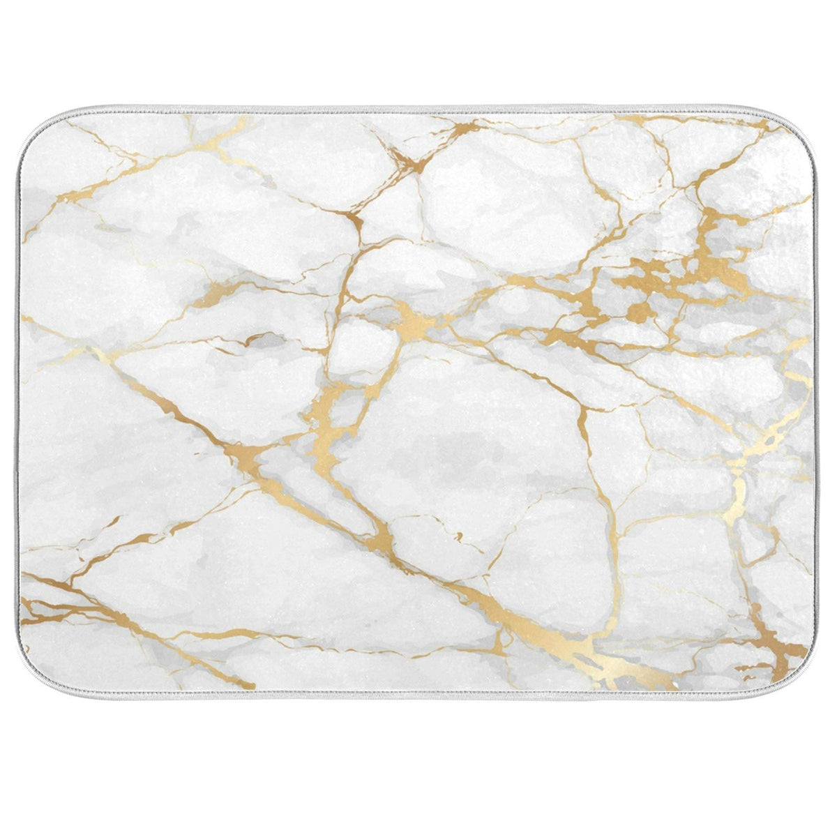 Marble White Dish Drying Mat 18X24 For Kitchen Golden Grey Marble Dishes Pad Dish Drainer Rack Mats Absorbent Fast Dry Kitchen A