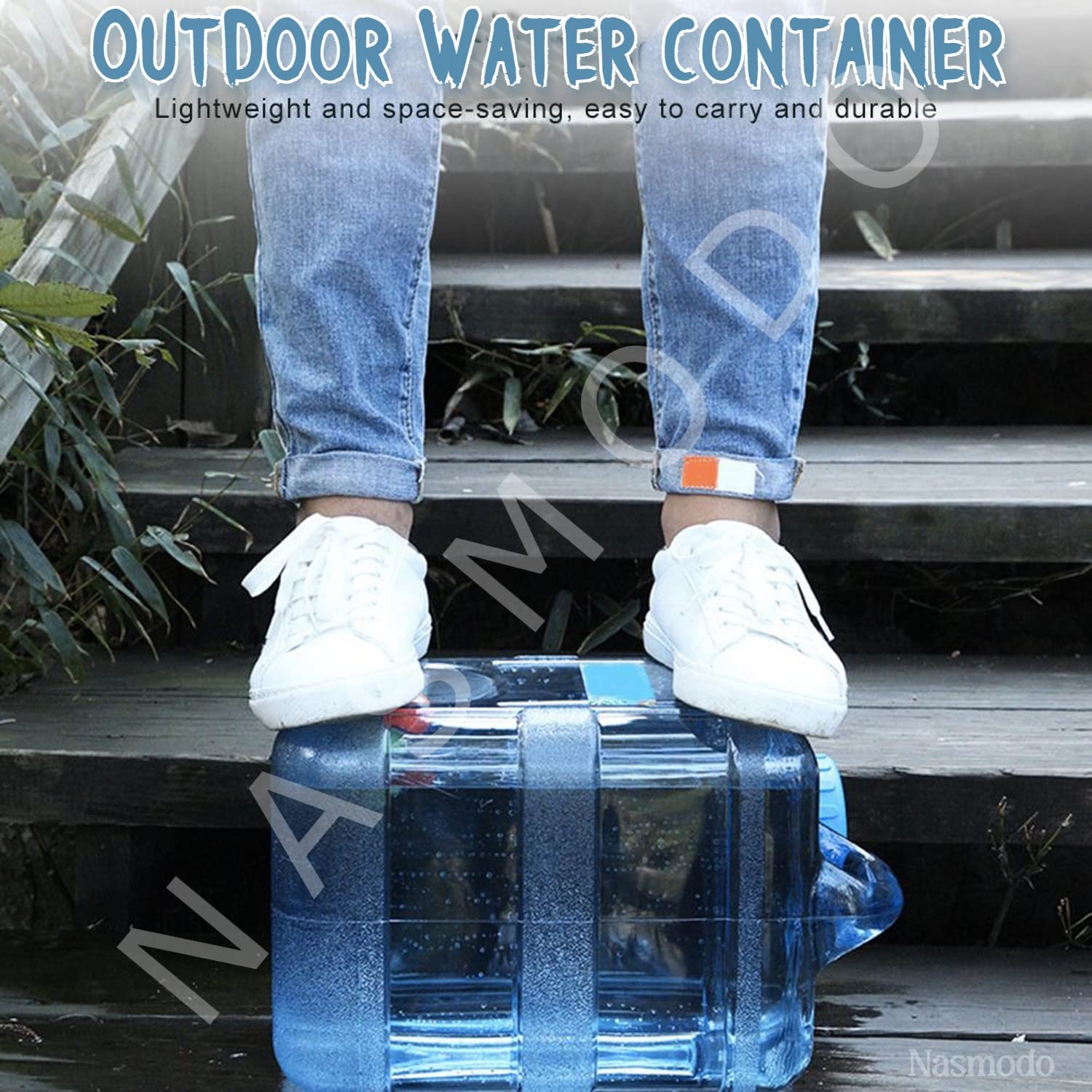 Nasmodo 20 Litre Camping Water Can with Tap Portable Camping Picnic Hiking Camping Water Tank Storage Container for Travelling W