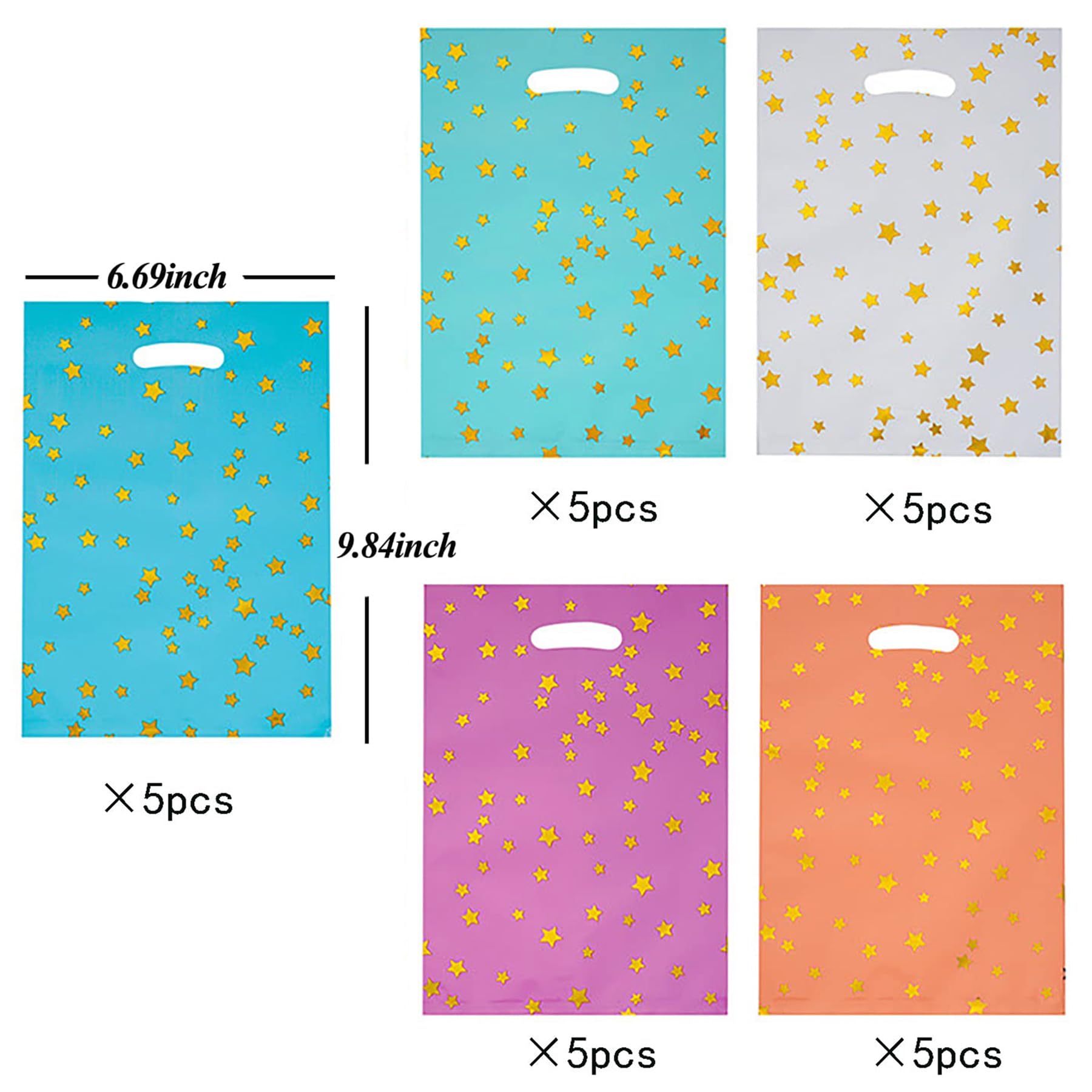 Saizone 25Pcs Party Favors Bags,Birthday Goodie Candy Bags,Goodie Bags For Kids Birthday Party,Loot Bags For Kids Birthday Party