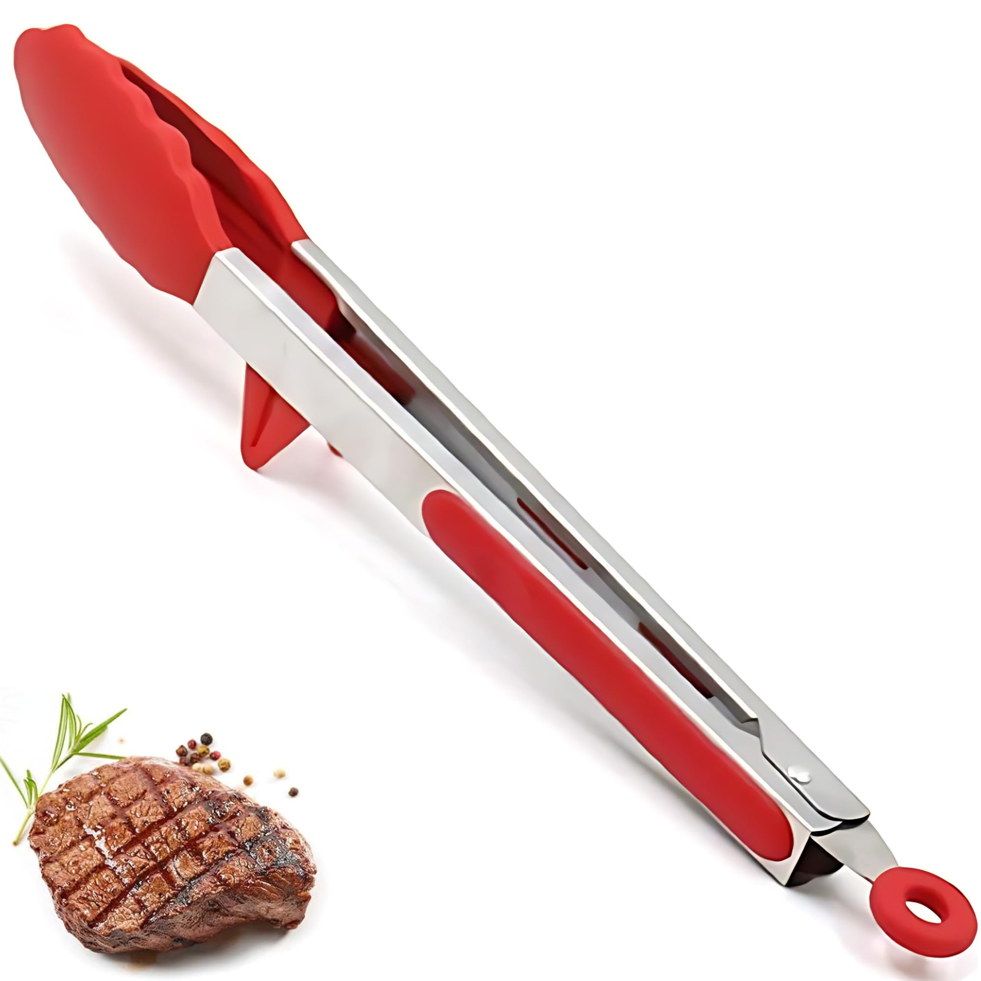 Mythos 600 Heat Resistant Kitchen Tongs For Cooking With Silicone Tips,Maywe Tanso 12Inch Stainless Steel Locking Cooking Tongs