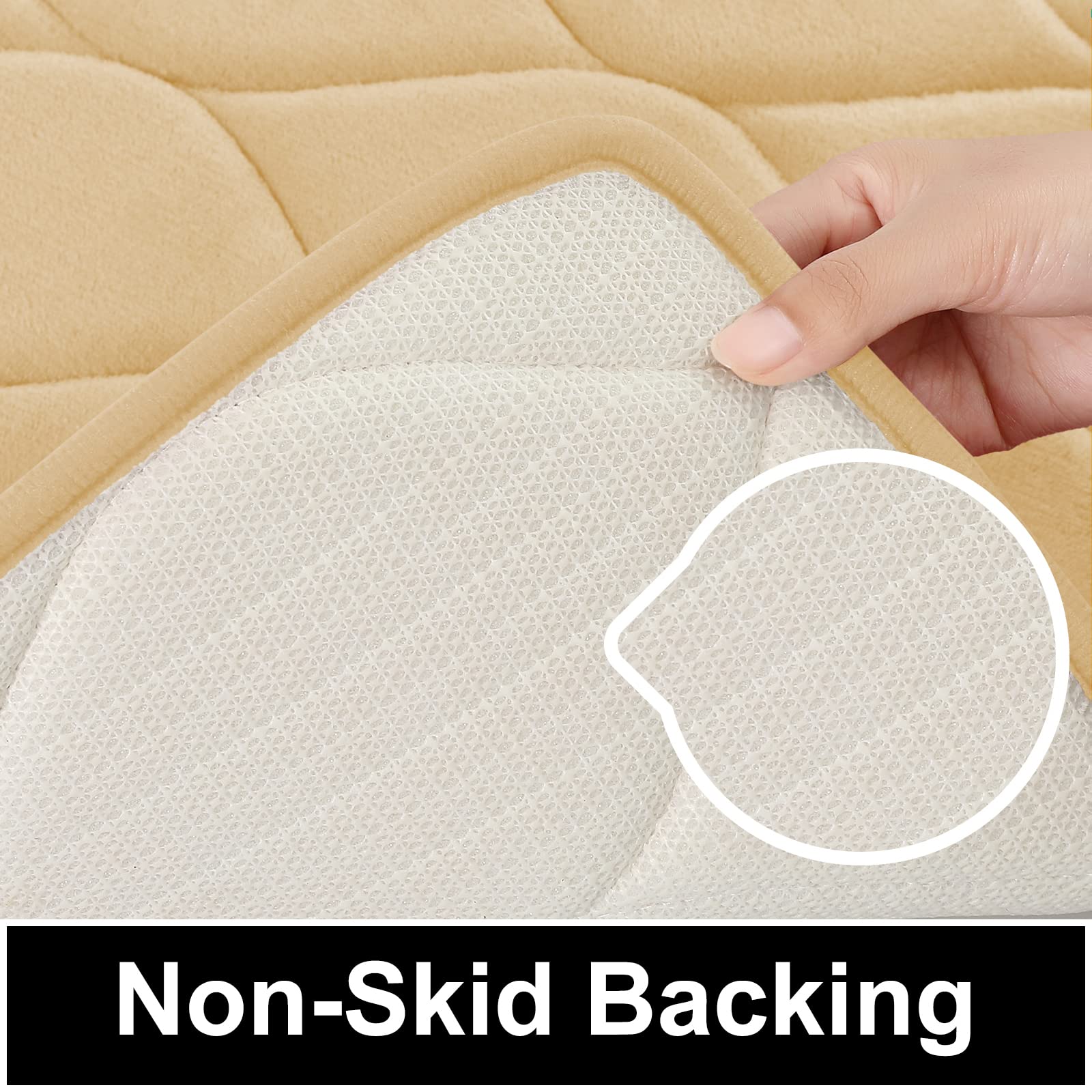 Colorxy Memory Foam Bathroom Rugs, Ultra Soft & Non-Slip Bath Mat, Water Absorbent And Machine Washable Bath Carpet Rug For Show