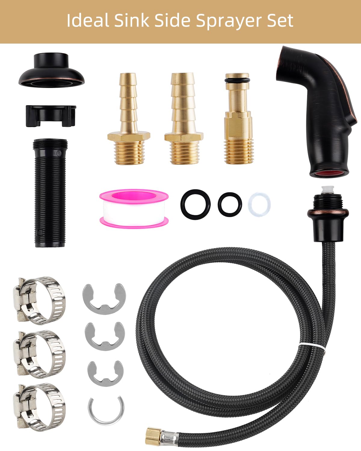 Universal Kitchen Sink Side Sprayer Attachment Compatible With Moen/Delta Faucet Sprayer Replacement, Kitchen Sink Faucet Spraye
