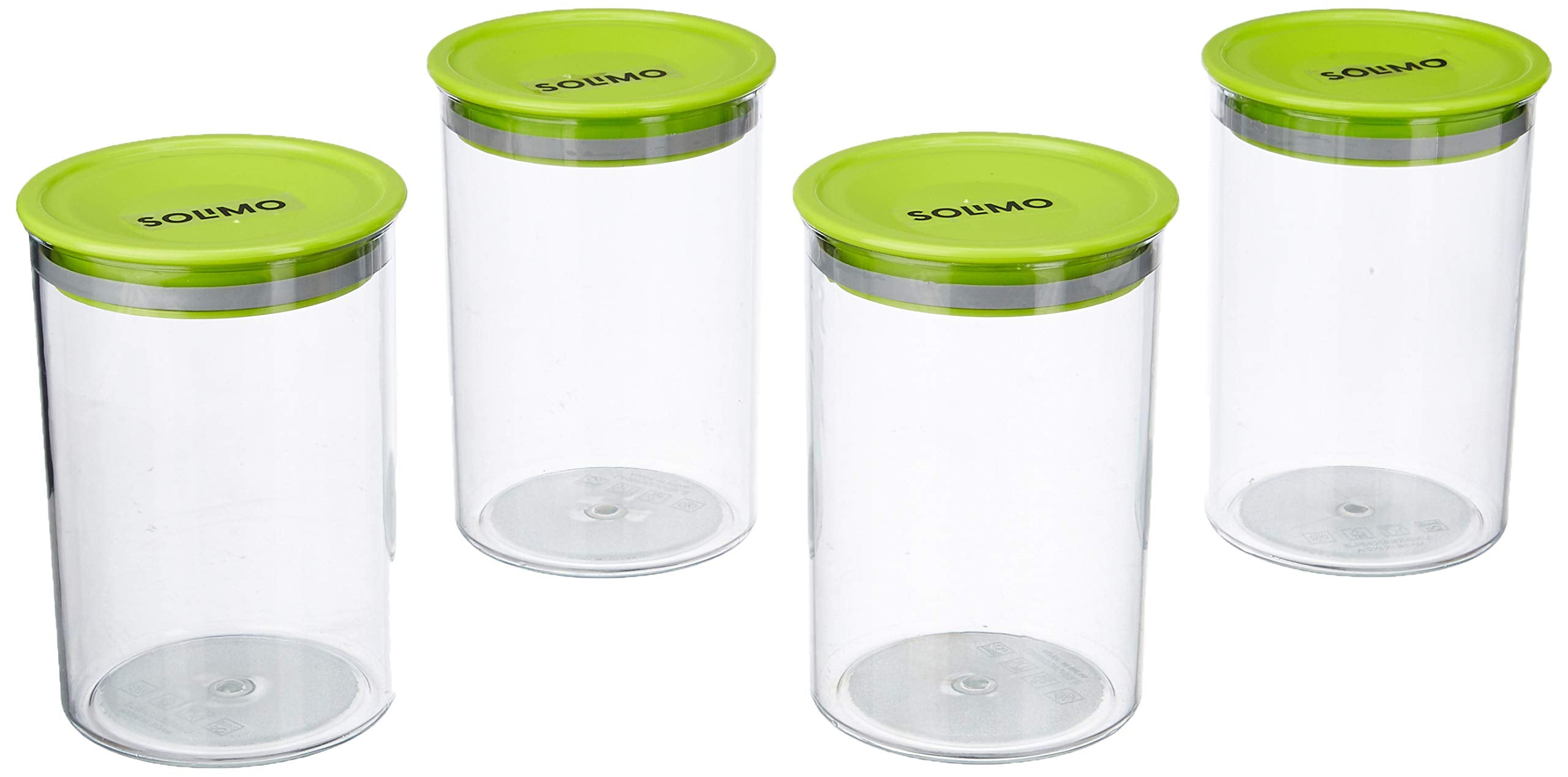 Amazon Brand  Solimo Airtight Plastic Storage Container Set Pack Of  4 , 900Ml (Green)