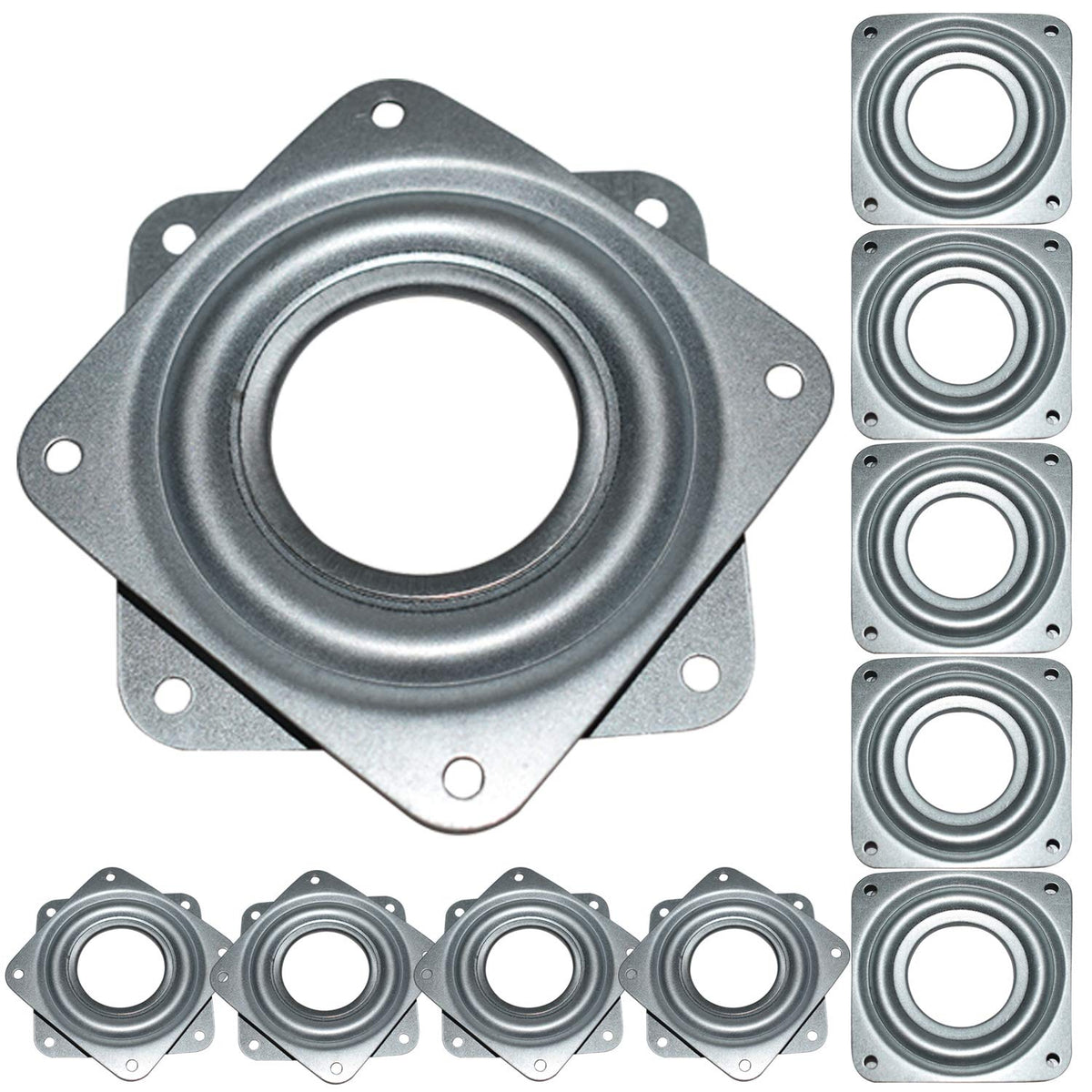 10Pack Lazy Susan Hardware, 3    Square Ball Bearing Swivel Plate, 120Lbs Capacity 5/16    Thick Rotating Disc, Lazy Susan Turnt